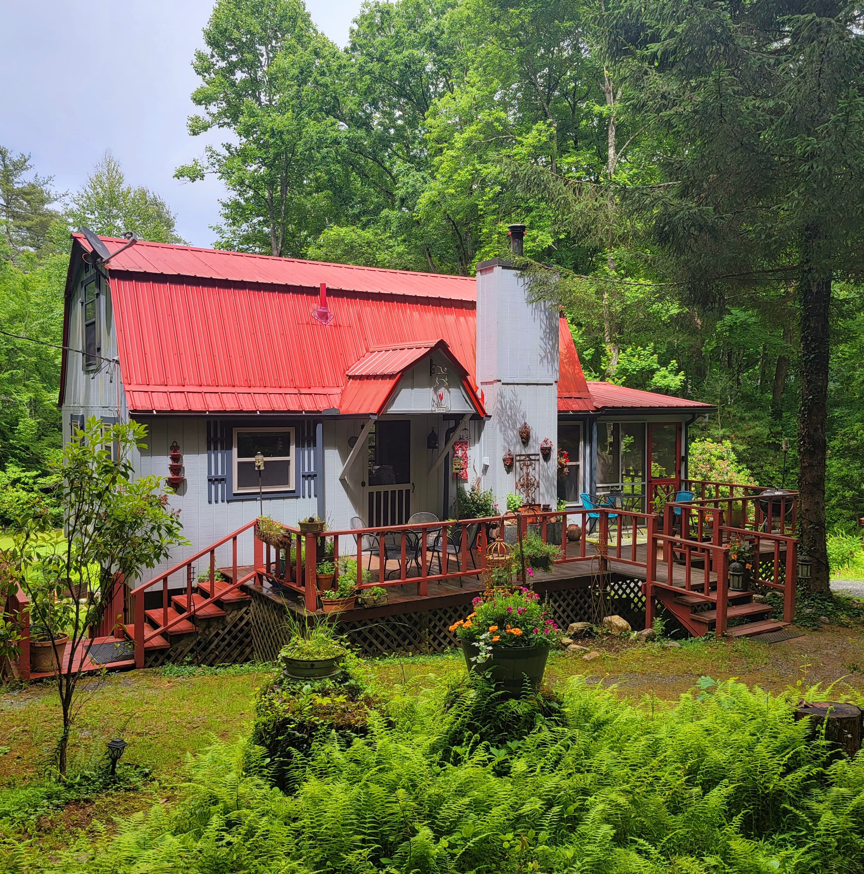 Summertime at Sacred Roots cottage.