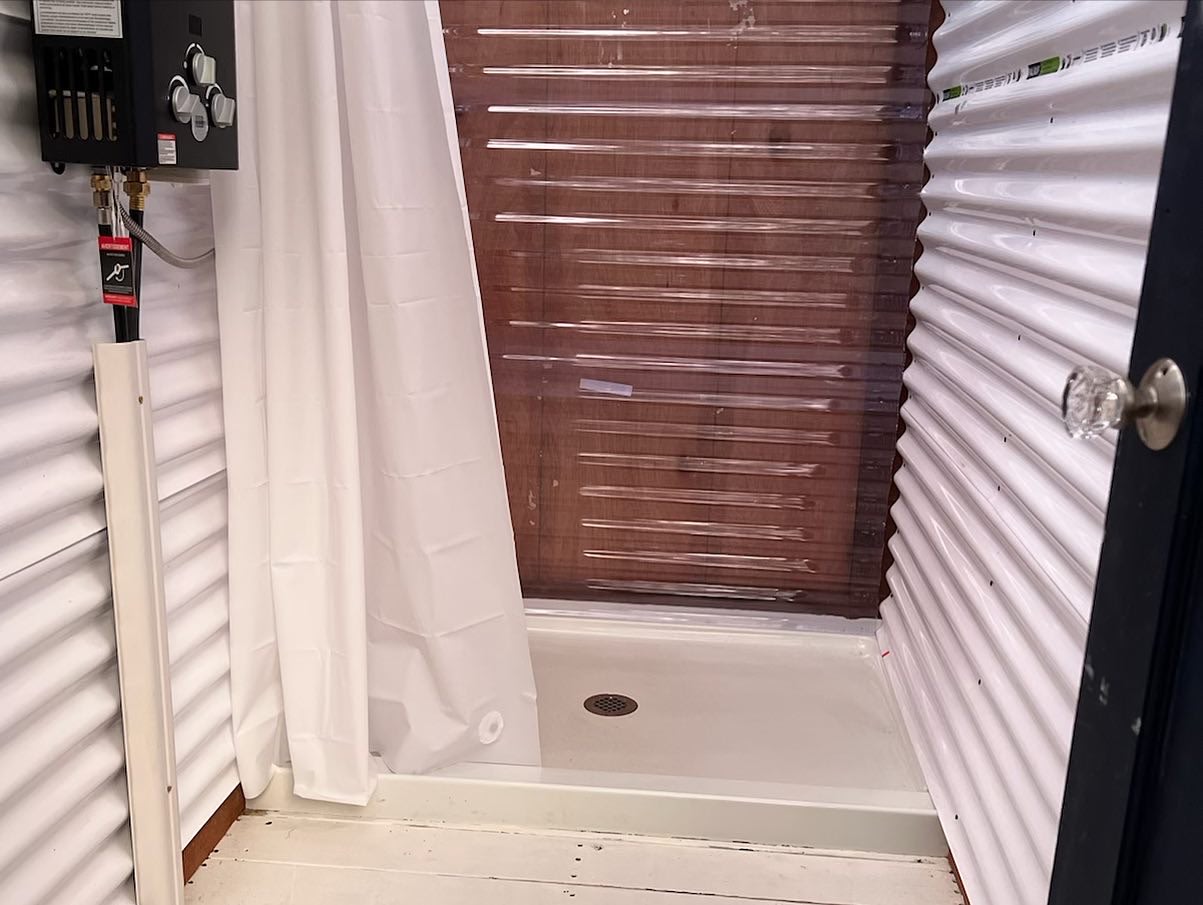 Hot water shower interior 