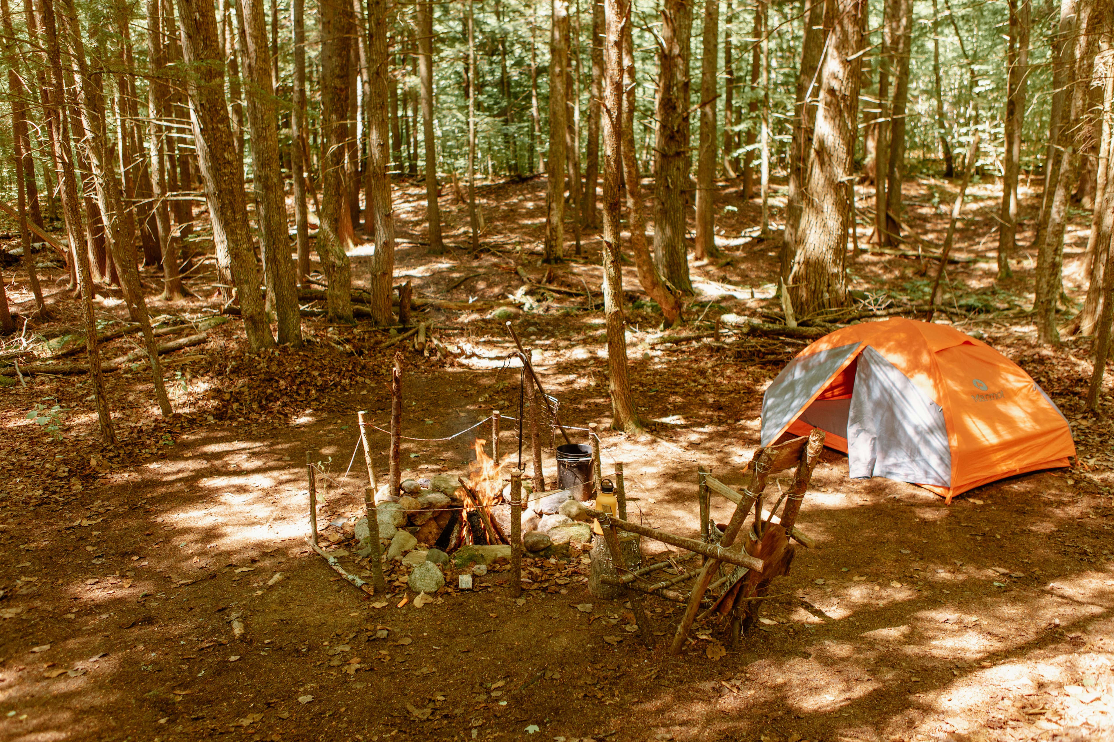 looking down from the campsite 