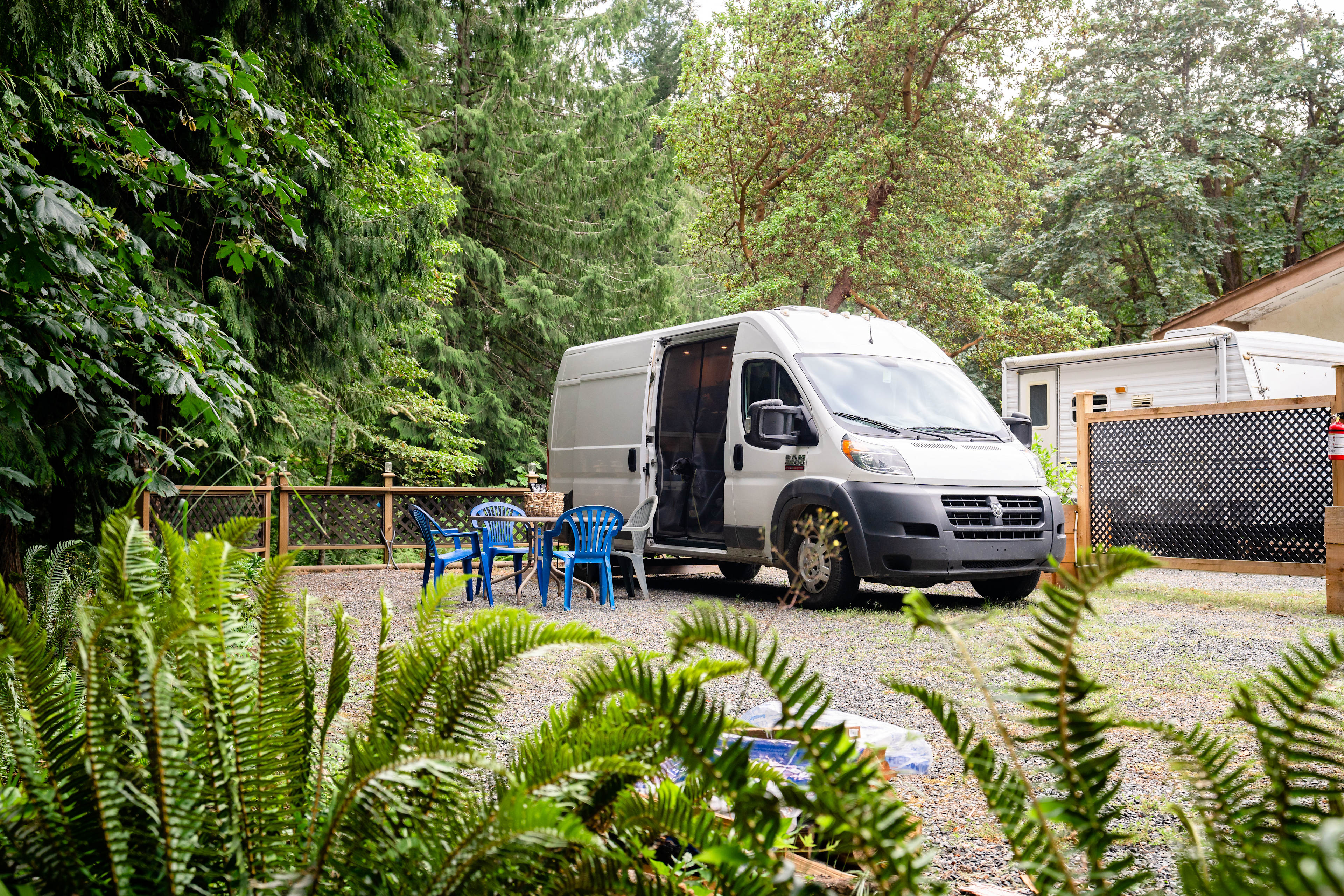 We had so much room to spread out at our spot. It was nice being able to pull up the provided patio table right next to the van. 