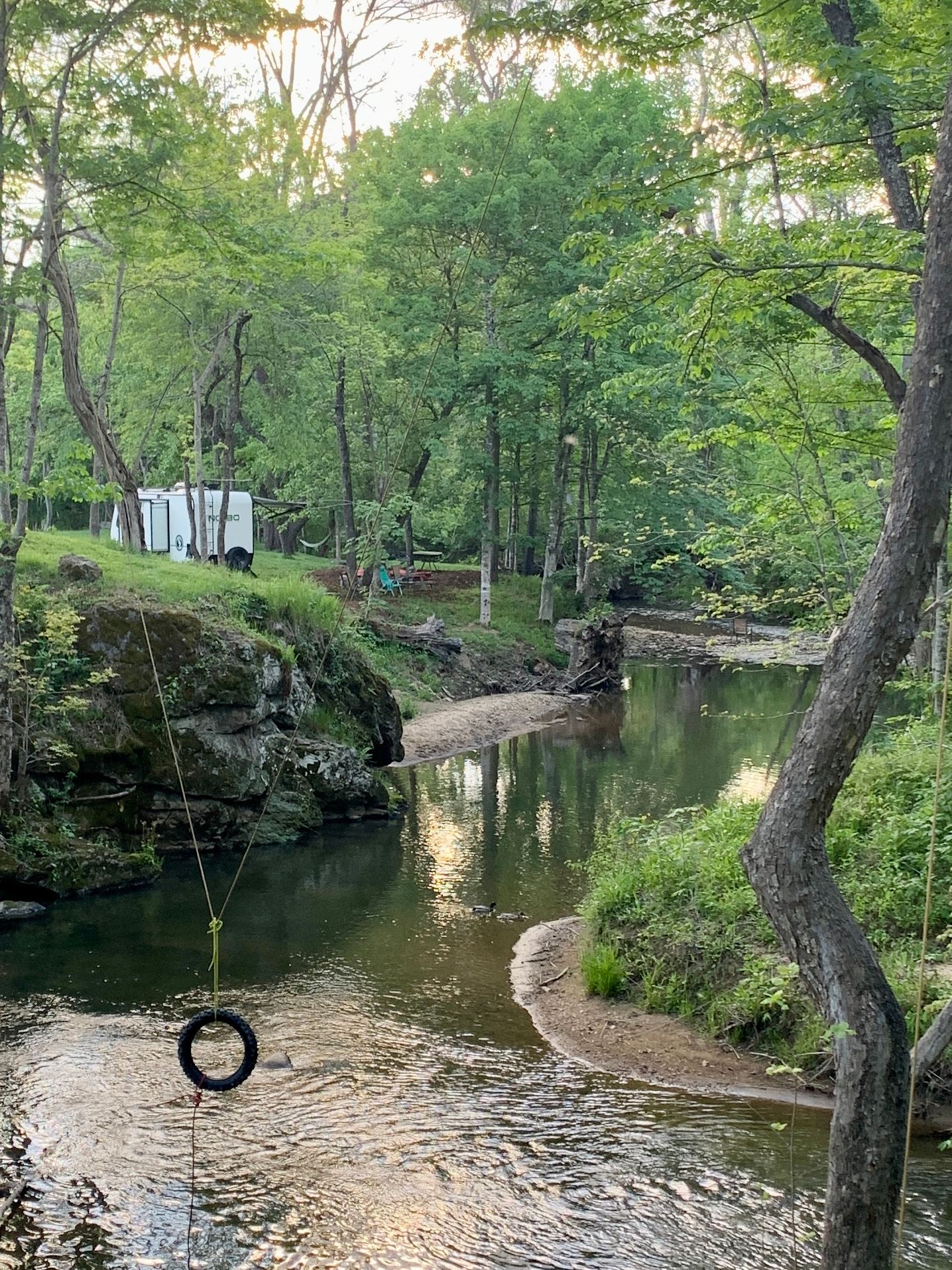 Creekside camping