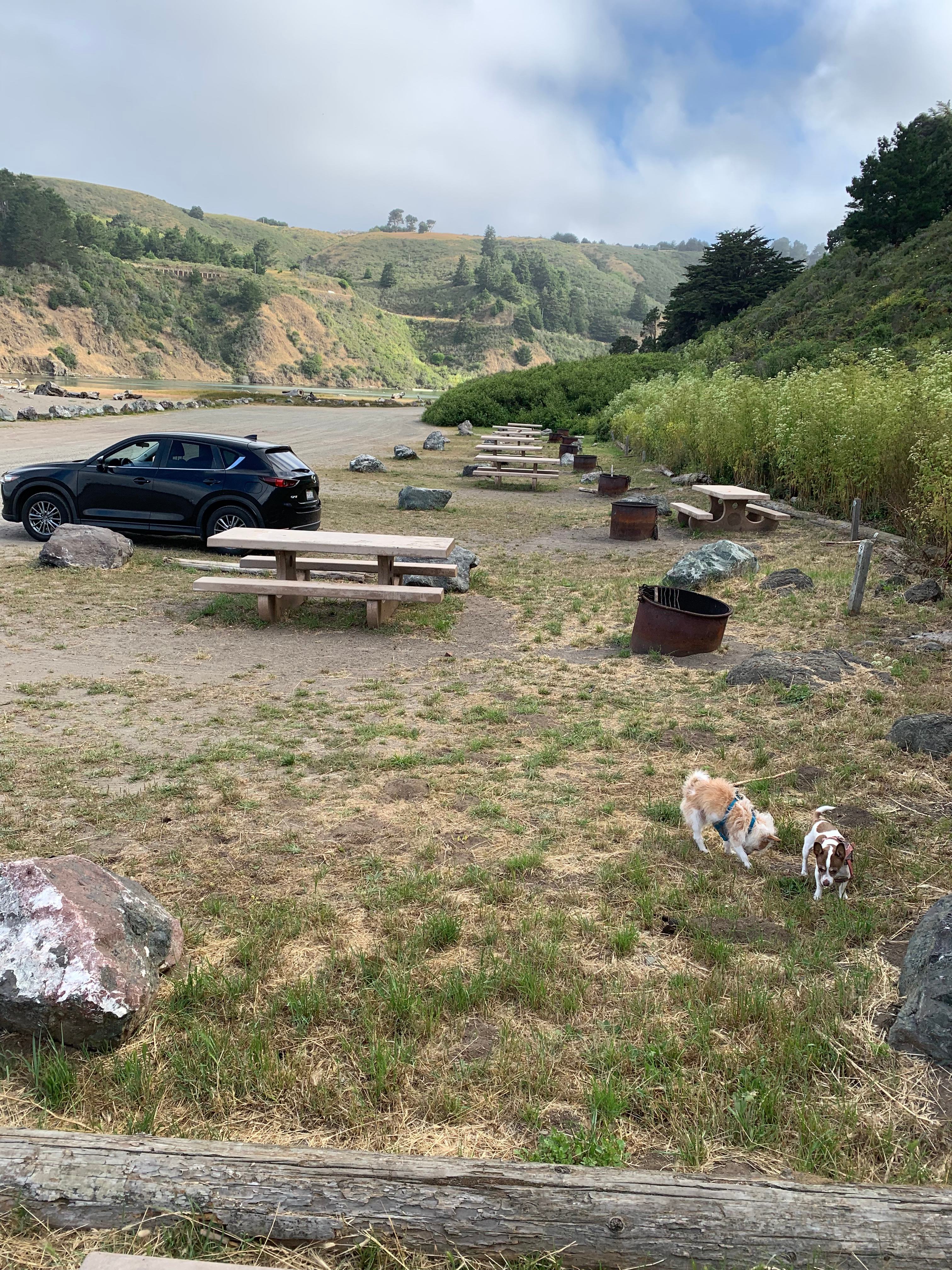 Arrived on a Wednesday morning 8:30 am just before 4th of July weekend, I had my pick of sites. Some sites are much wider than others so chose wisely. Site # 10  is slightly elevated and has a view of the ocean waves