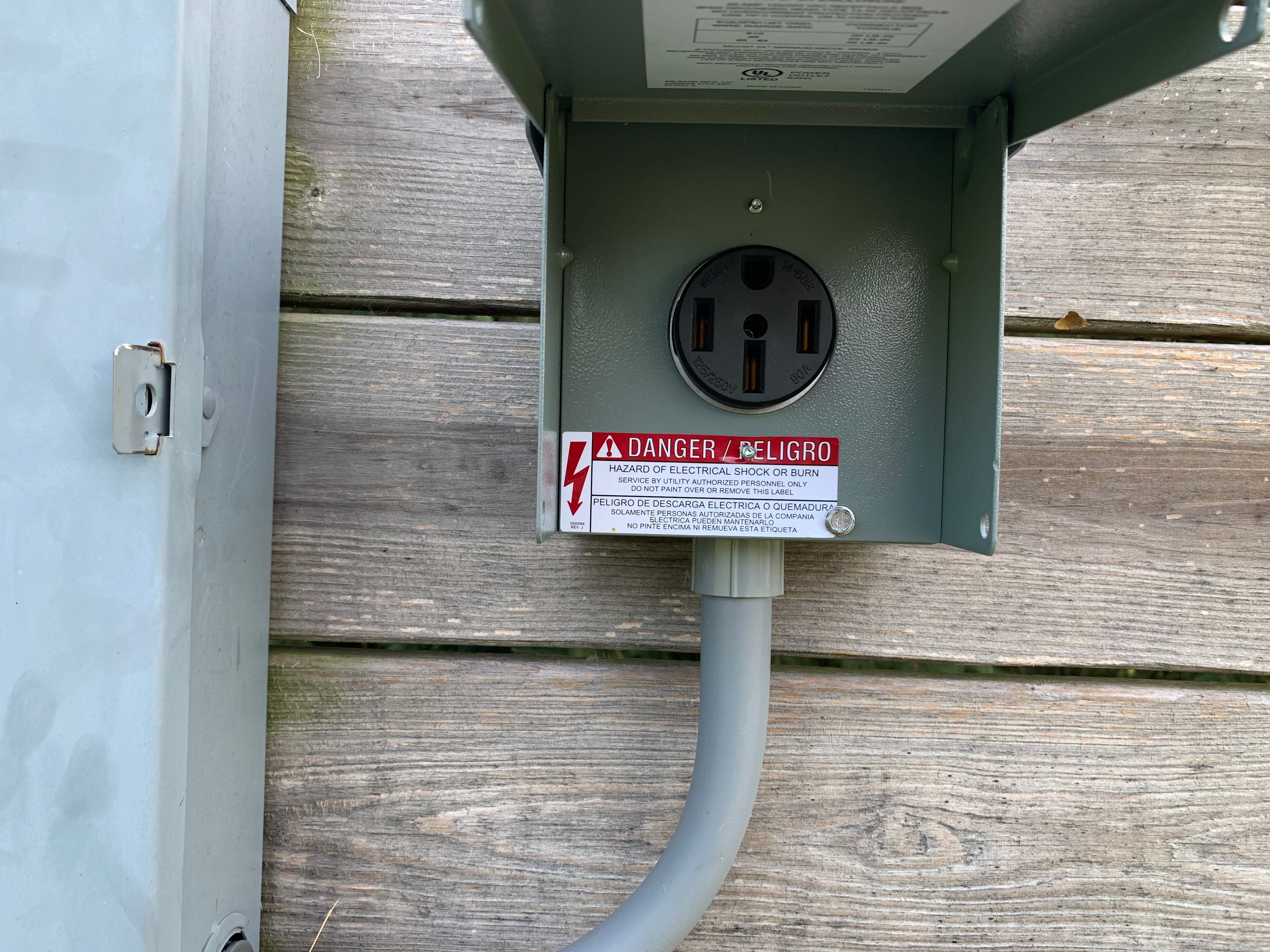 50 Amp Power. 50’ Extension Cord available. 