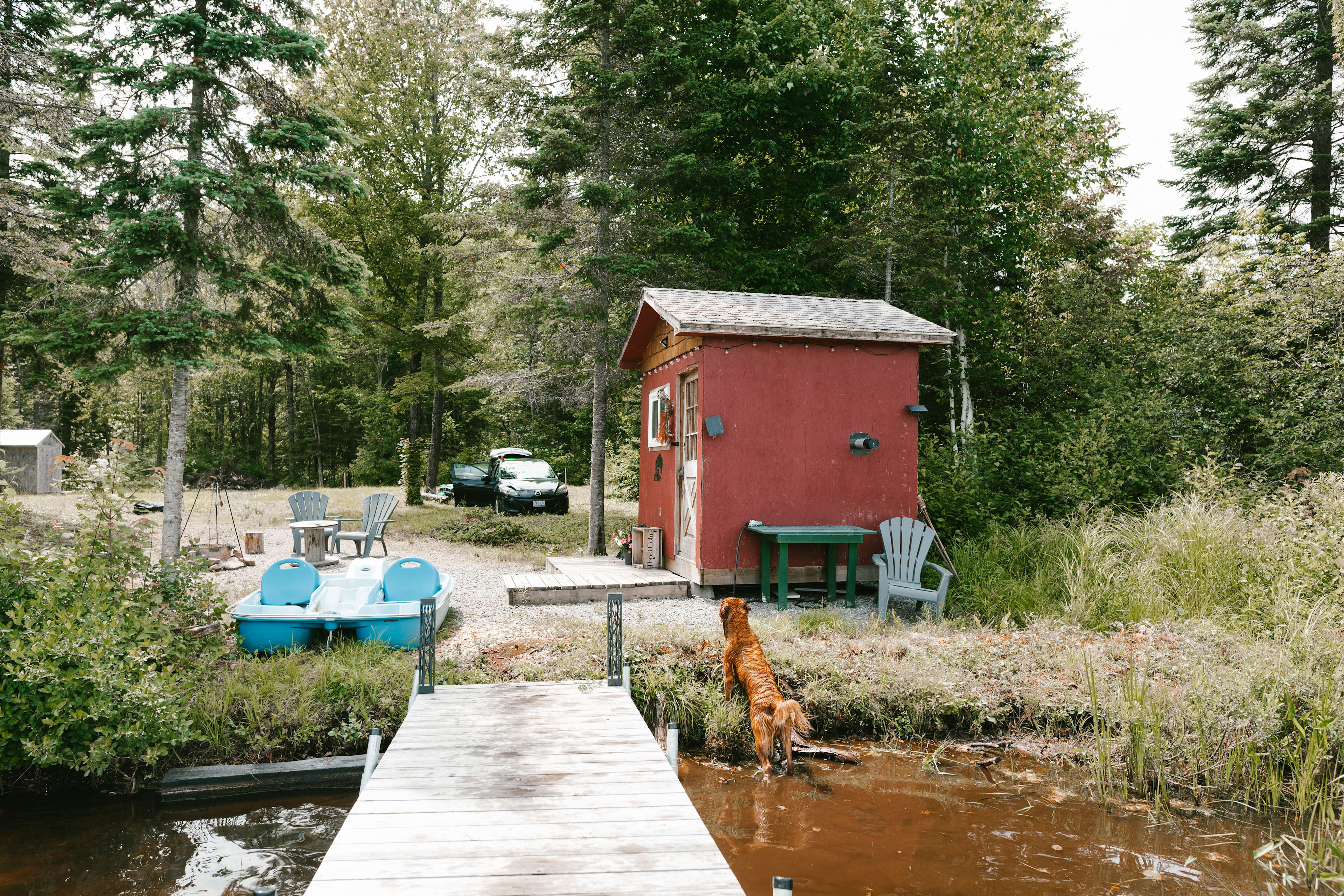 Cabin view from the docks