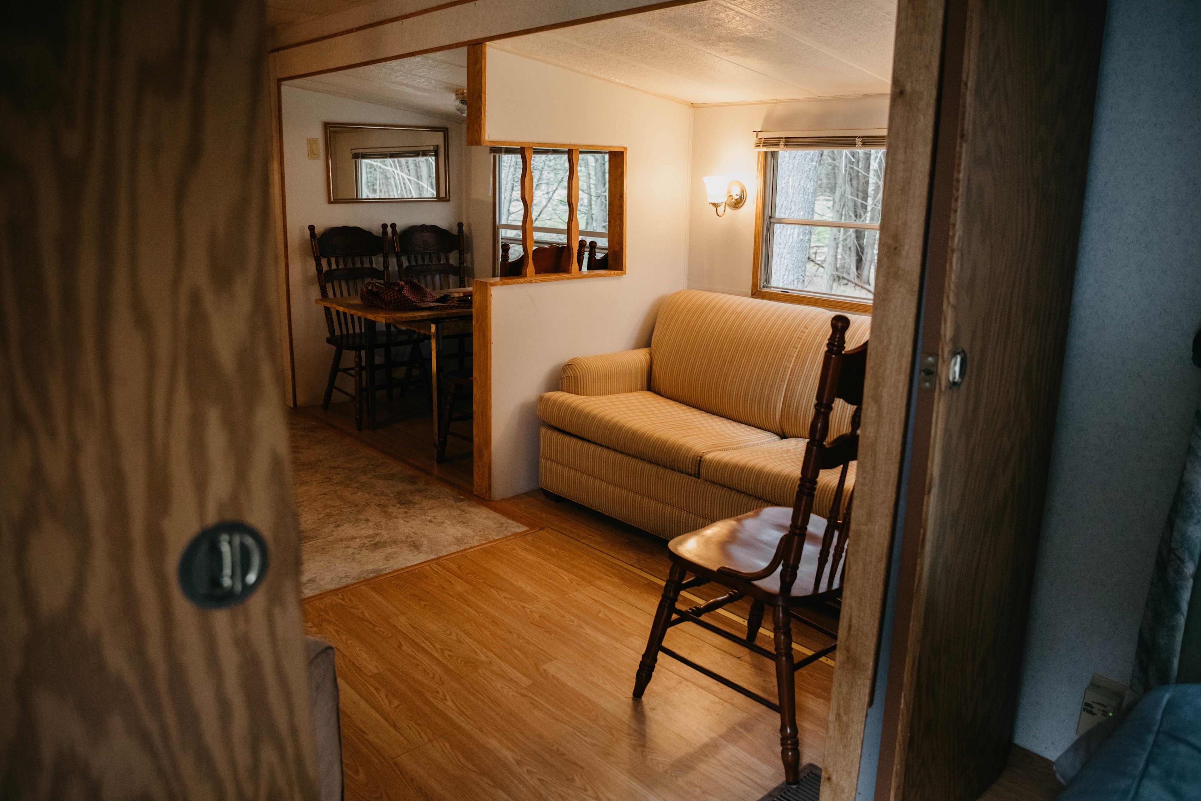 the living area of the trailer was so big, a dining table could fit up to 6 people and a nice pull out couch for seating or even more sleeping area