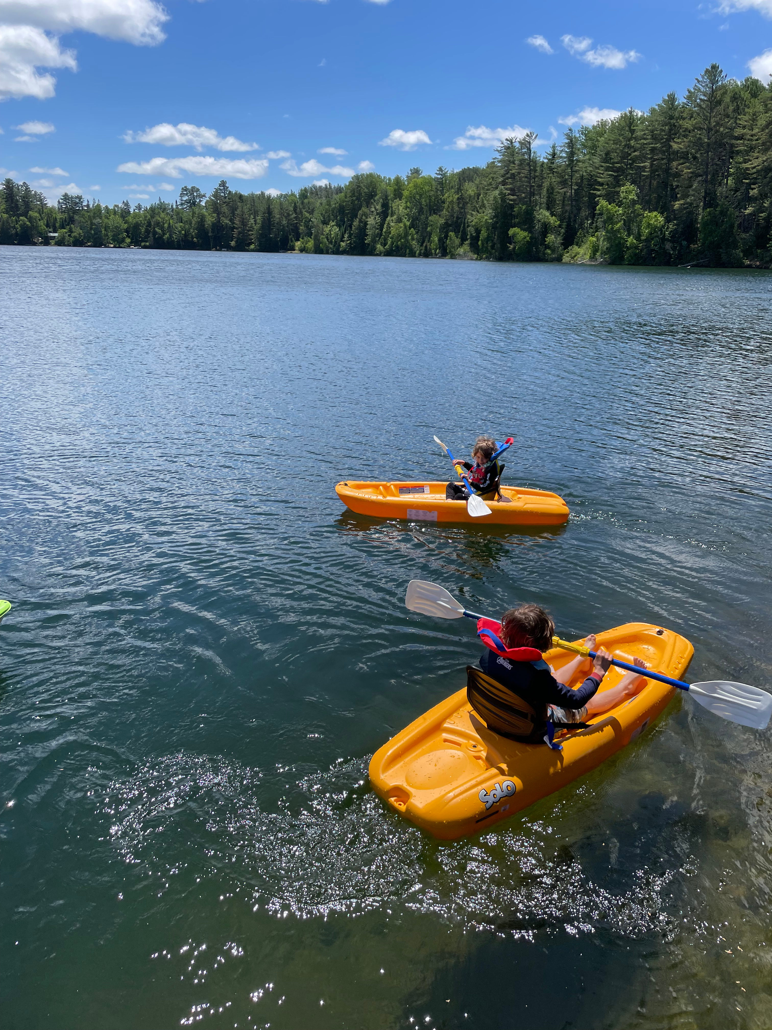 Two kids kayaks (+2 adults) included