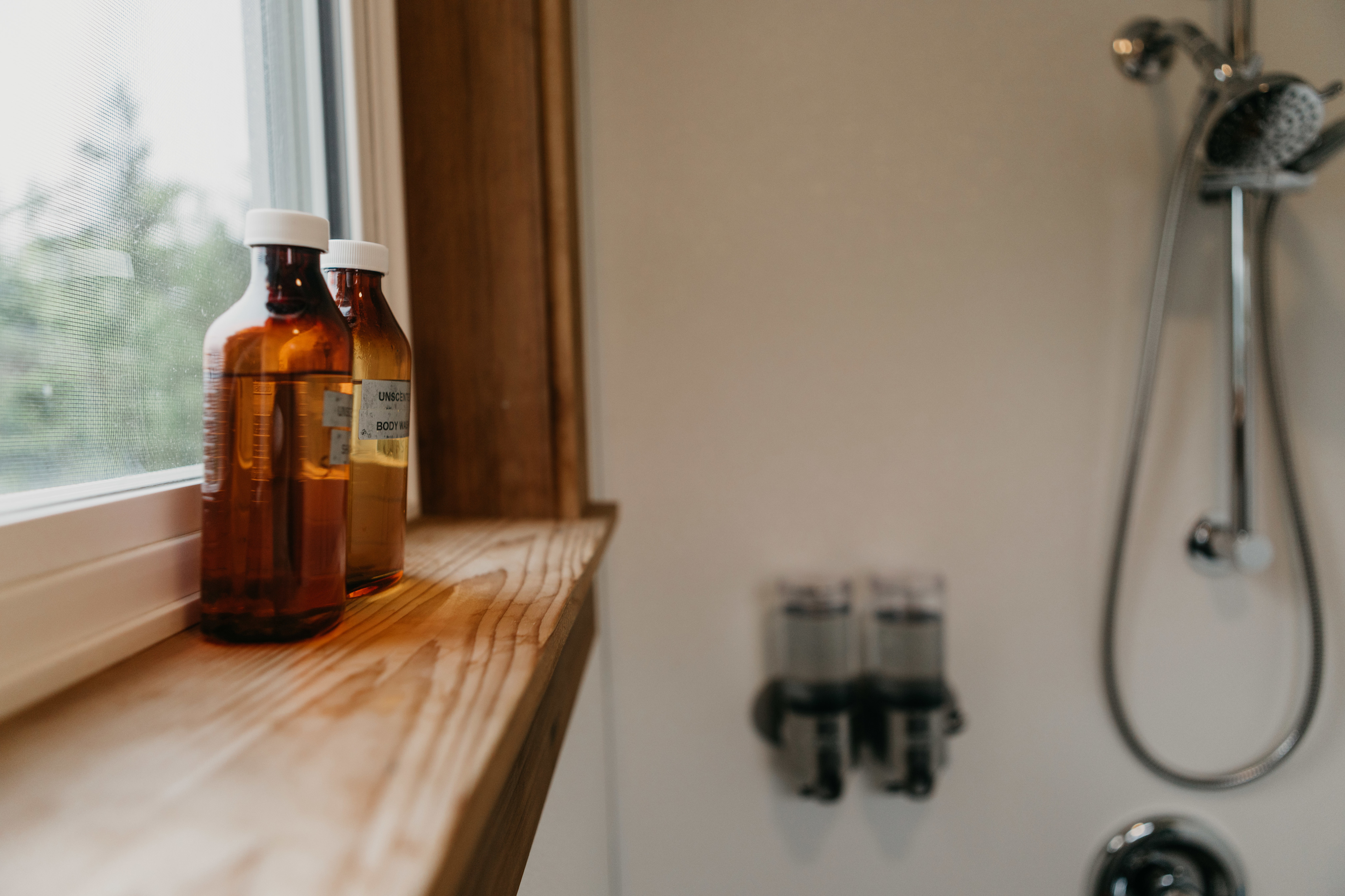 The showers are so nice and there is soap and shampoo available for use