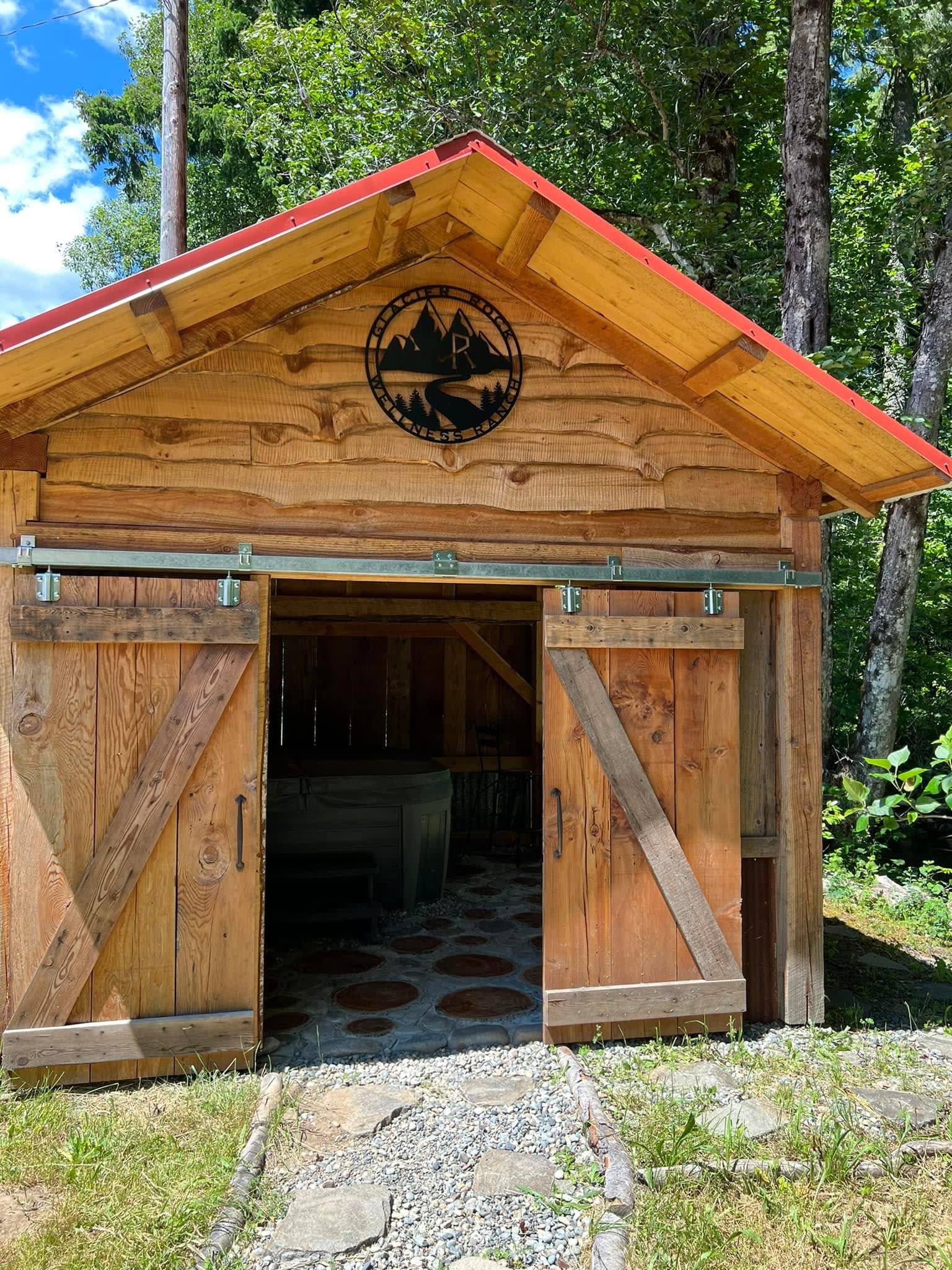 Enjoy the hot tub in the “LoveShack” 




