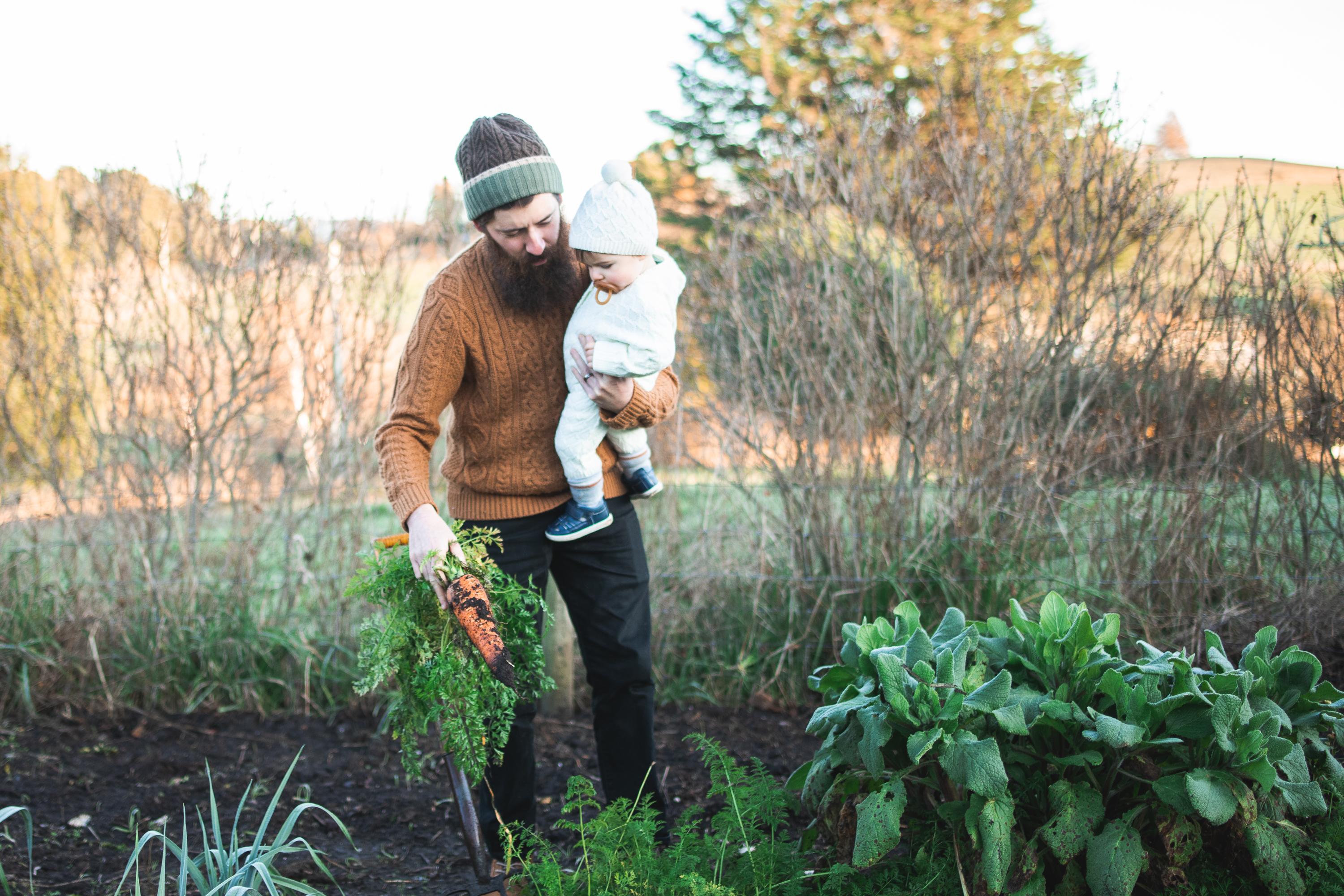 Pick your own vegetables with Lesley's help



