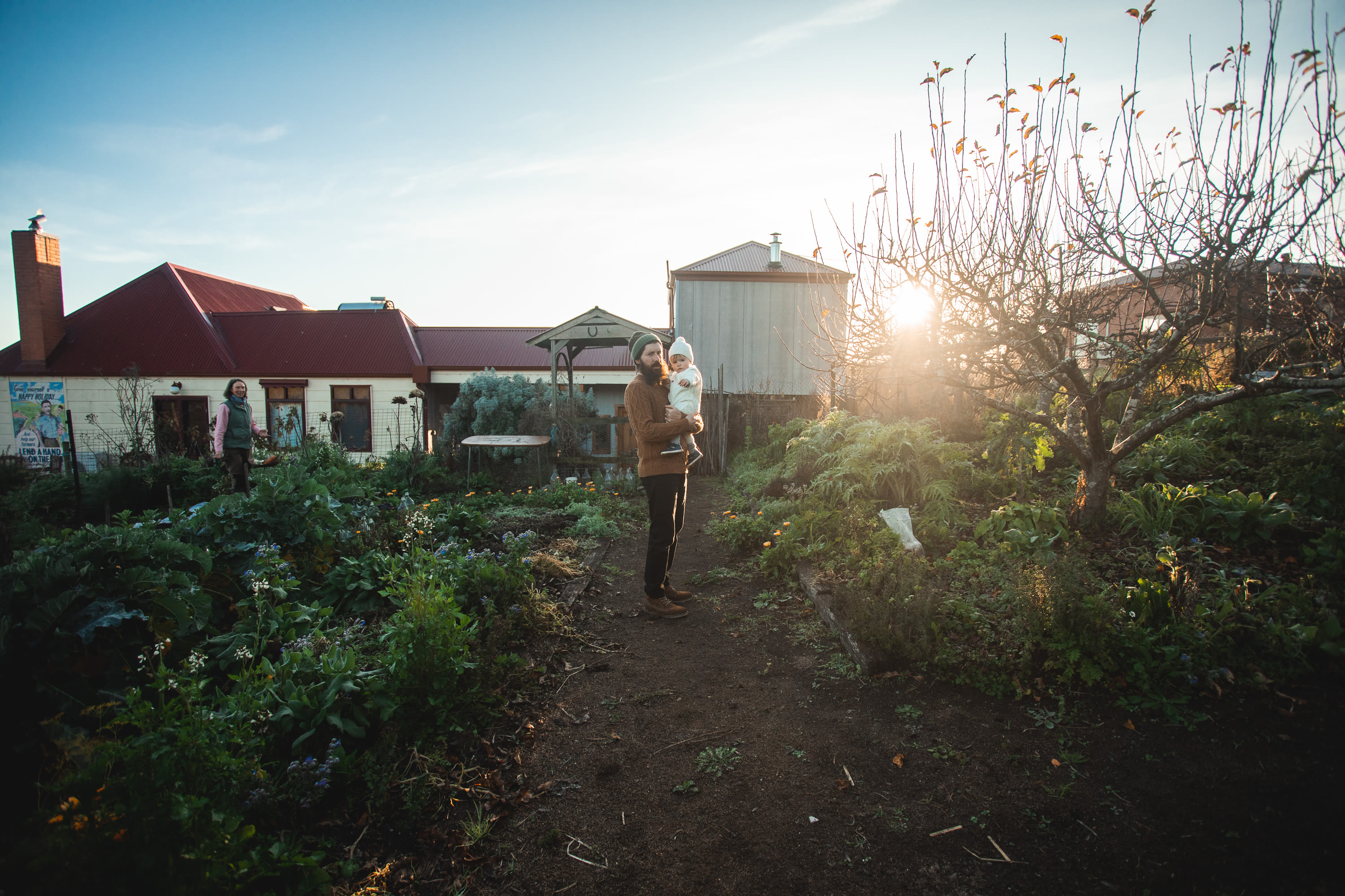 Exploring the farm on the morning