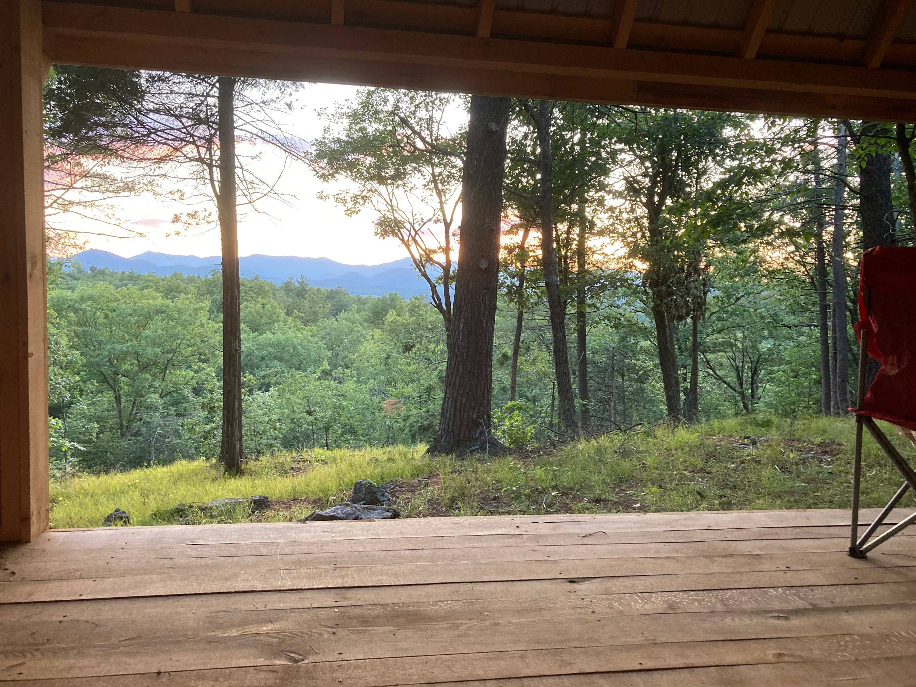 Taking in the view from the Lean To at sunset. 
