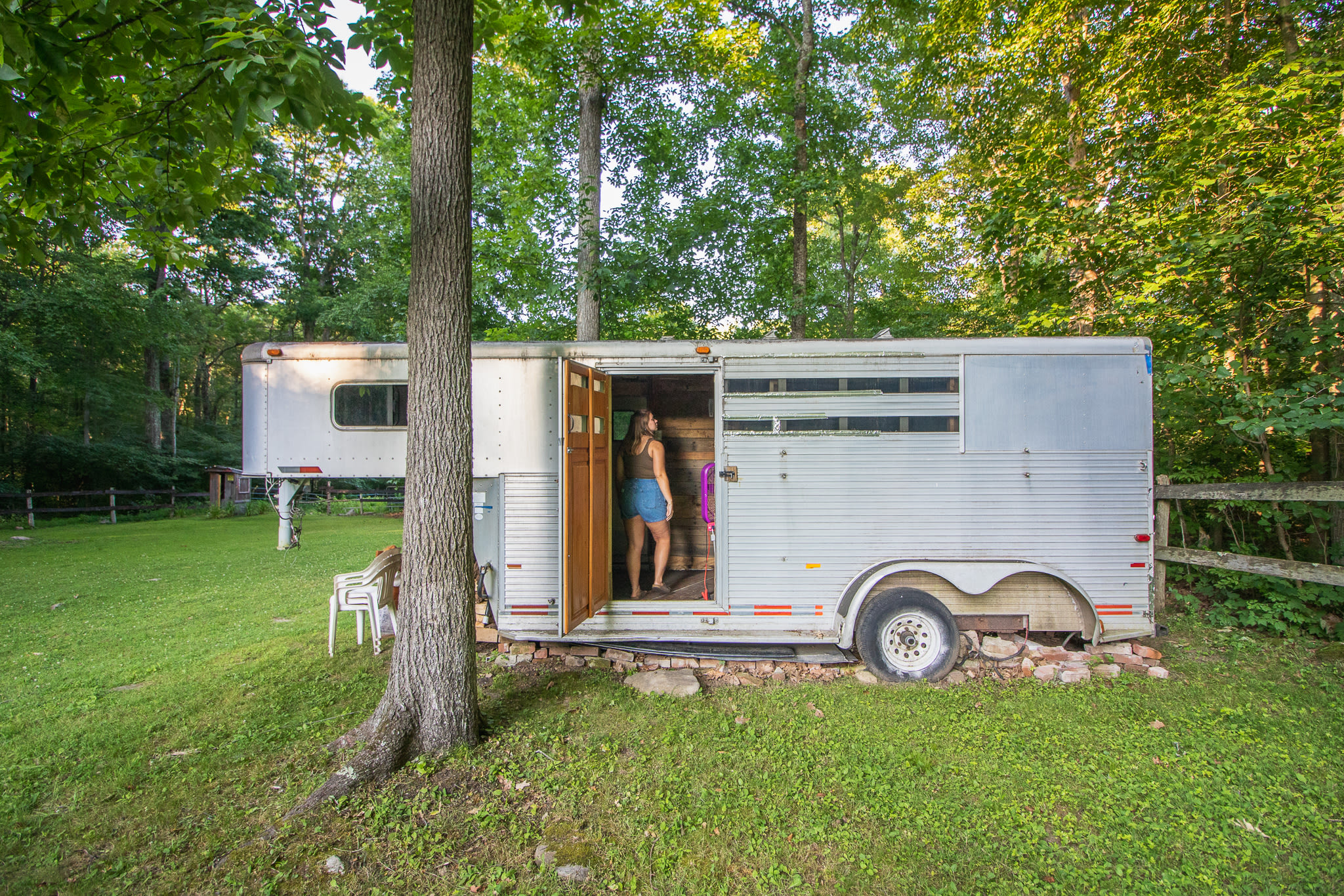 Converted horse trailer 