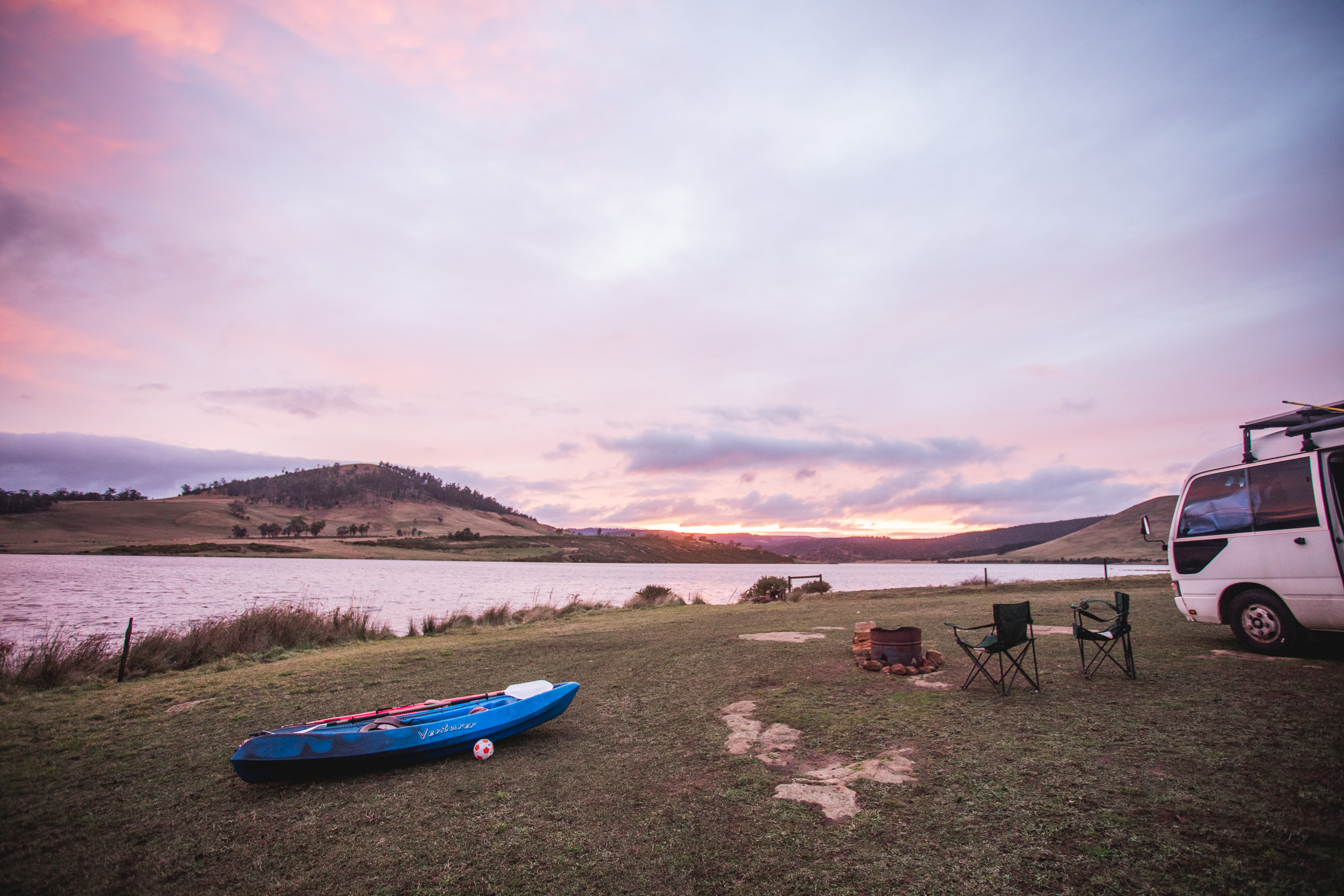 Sunrise views in front of our camp