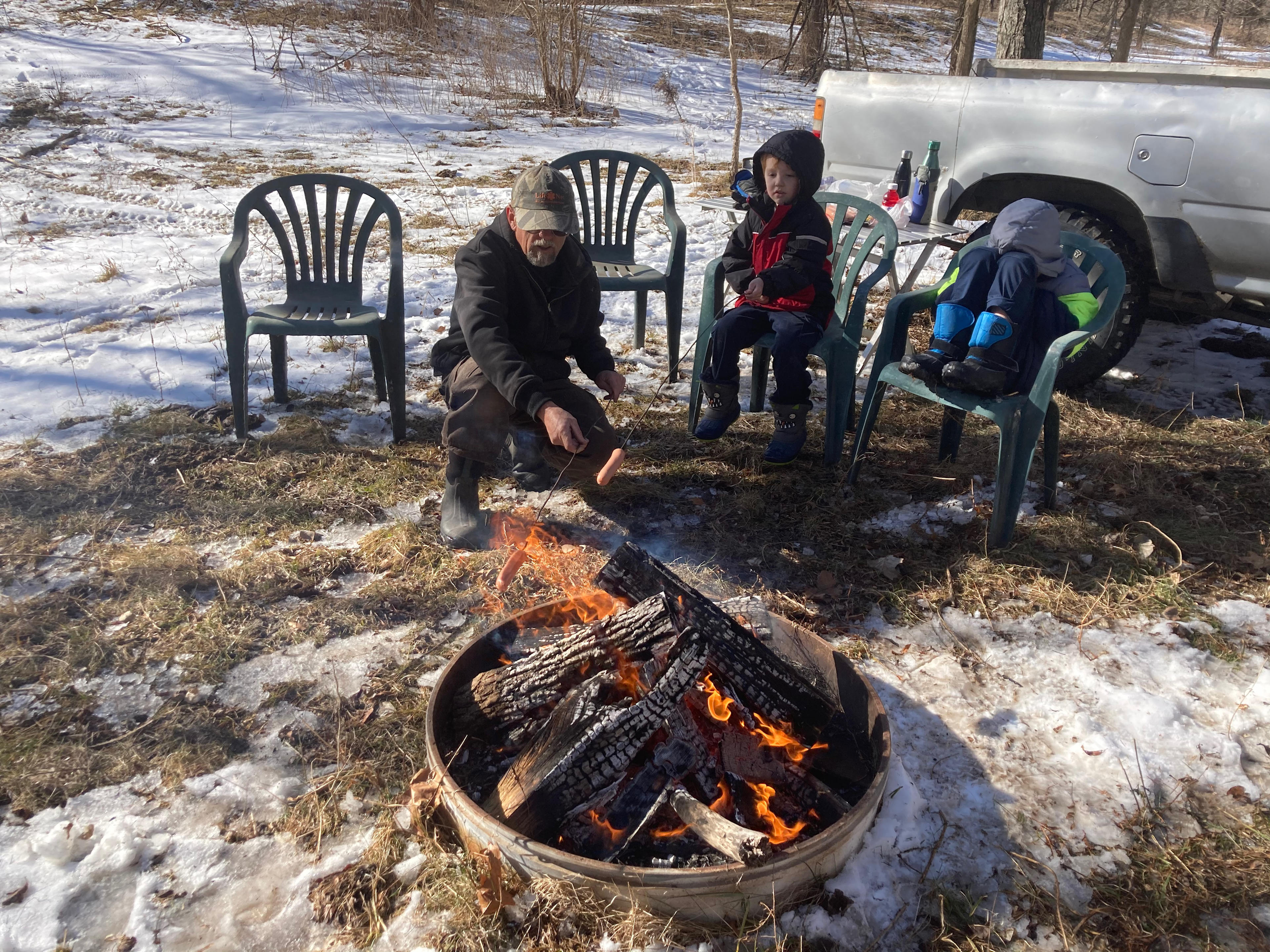 Fire ring on north side of the creek. 