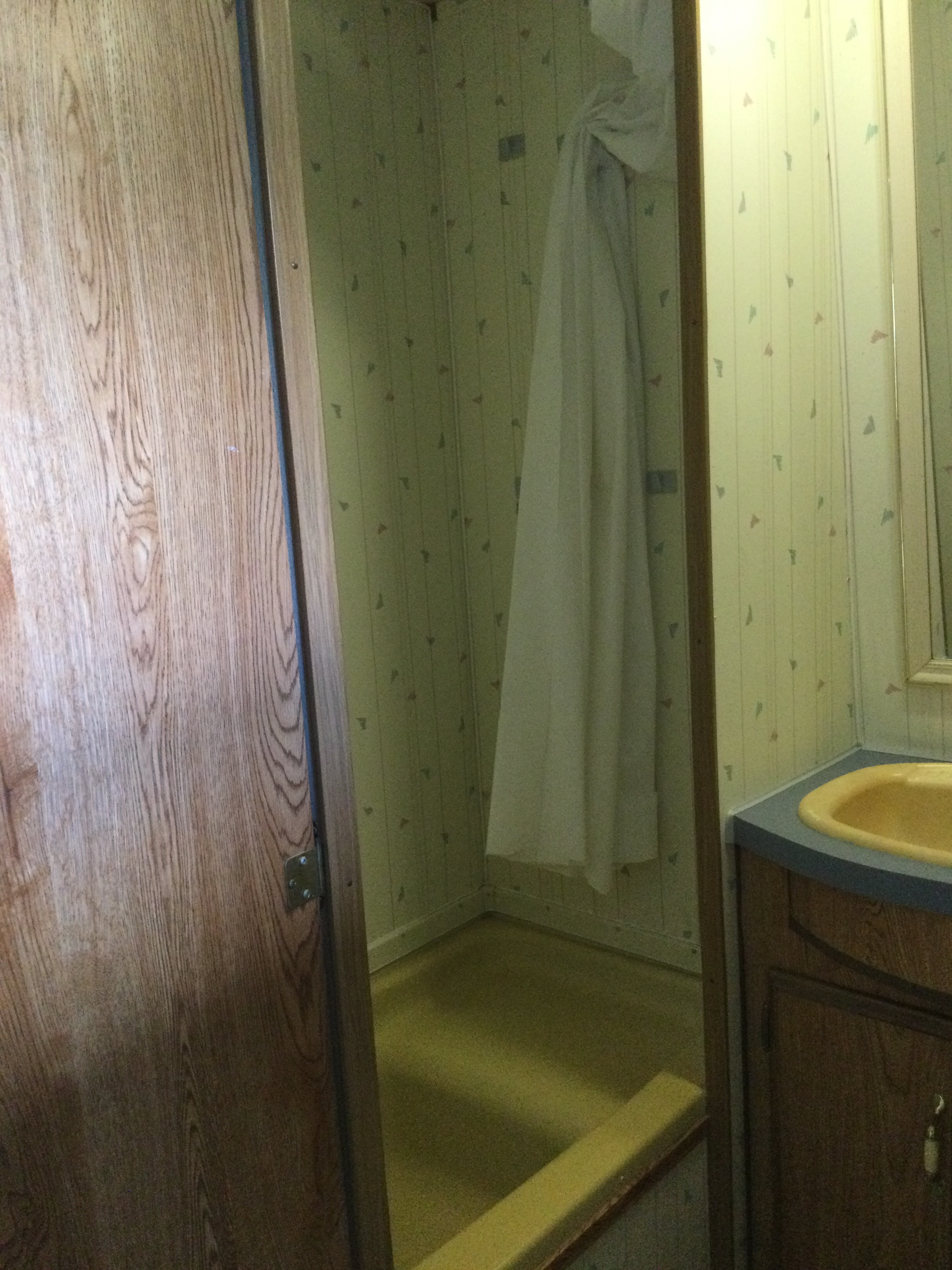 Shower with tap temperature water