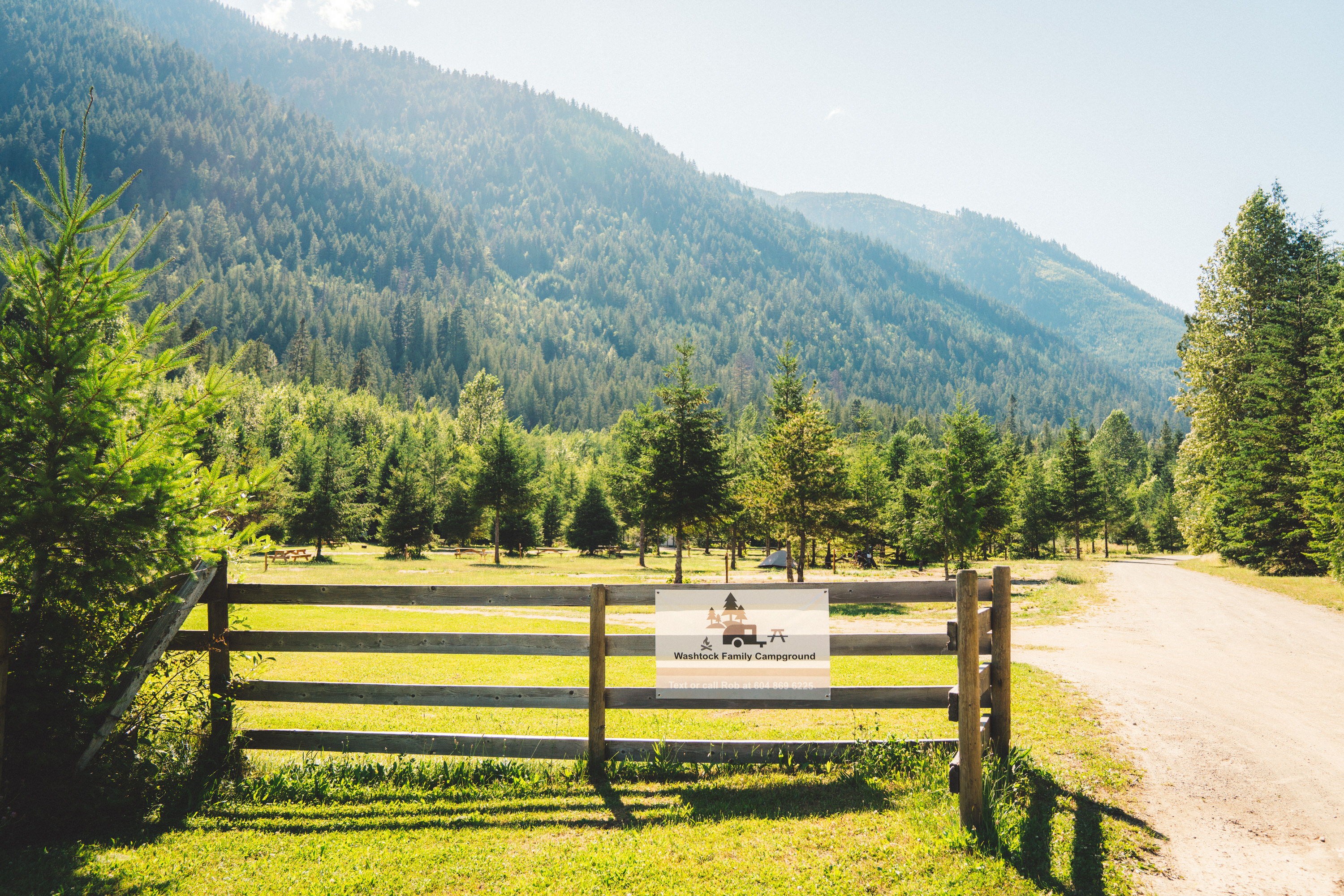 The entrance to the campground. 