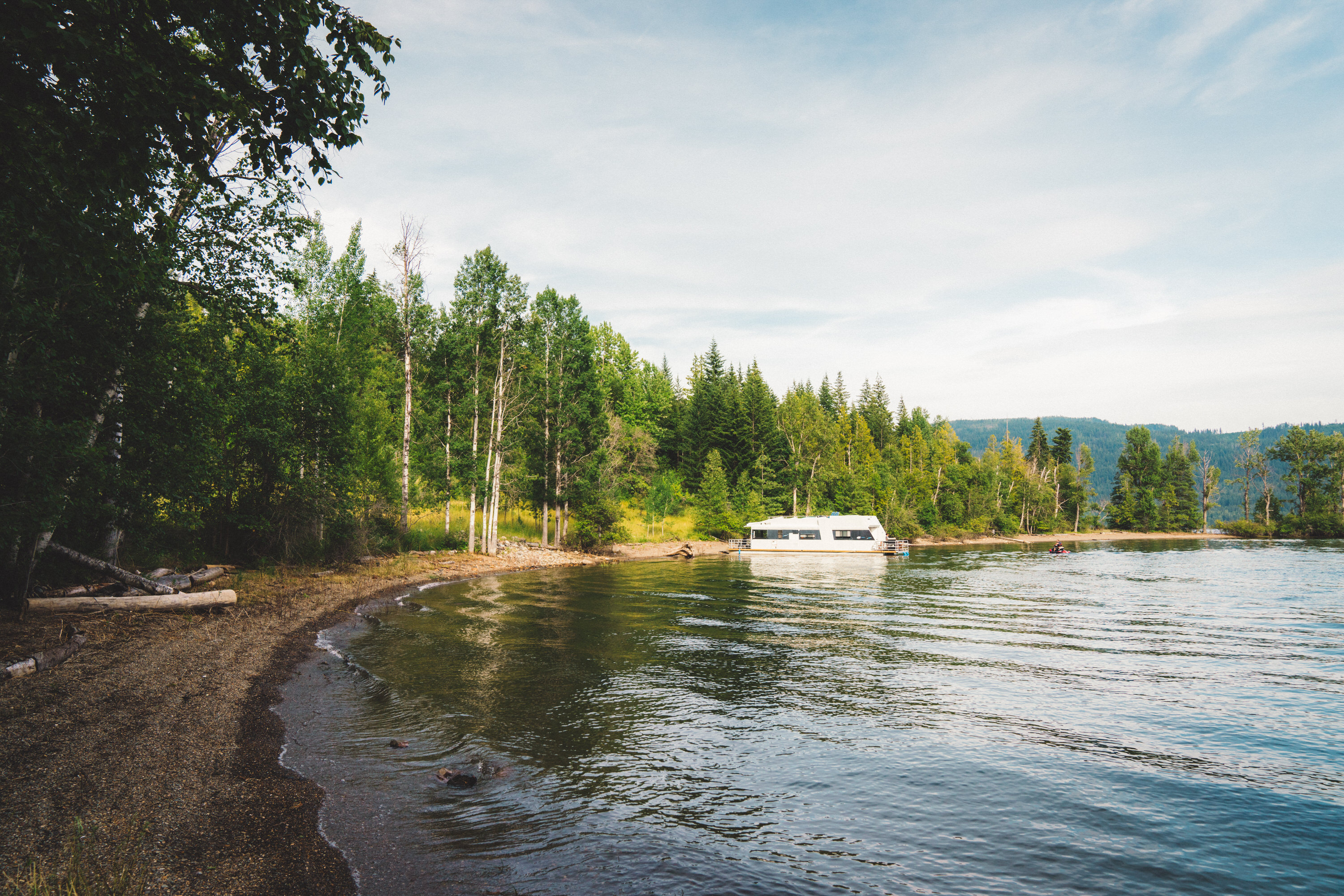 The semi-private bay on Shuswap Lake.