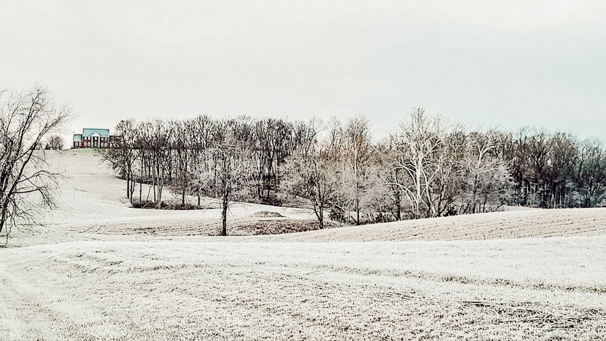 Dusting of snow from the front of the property.