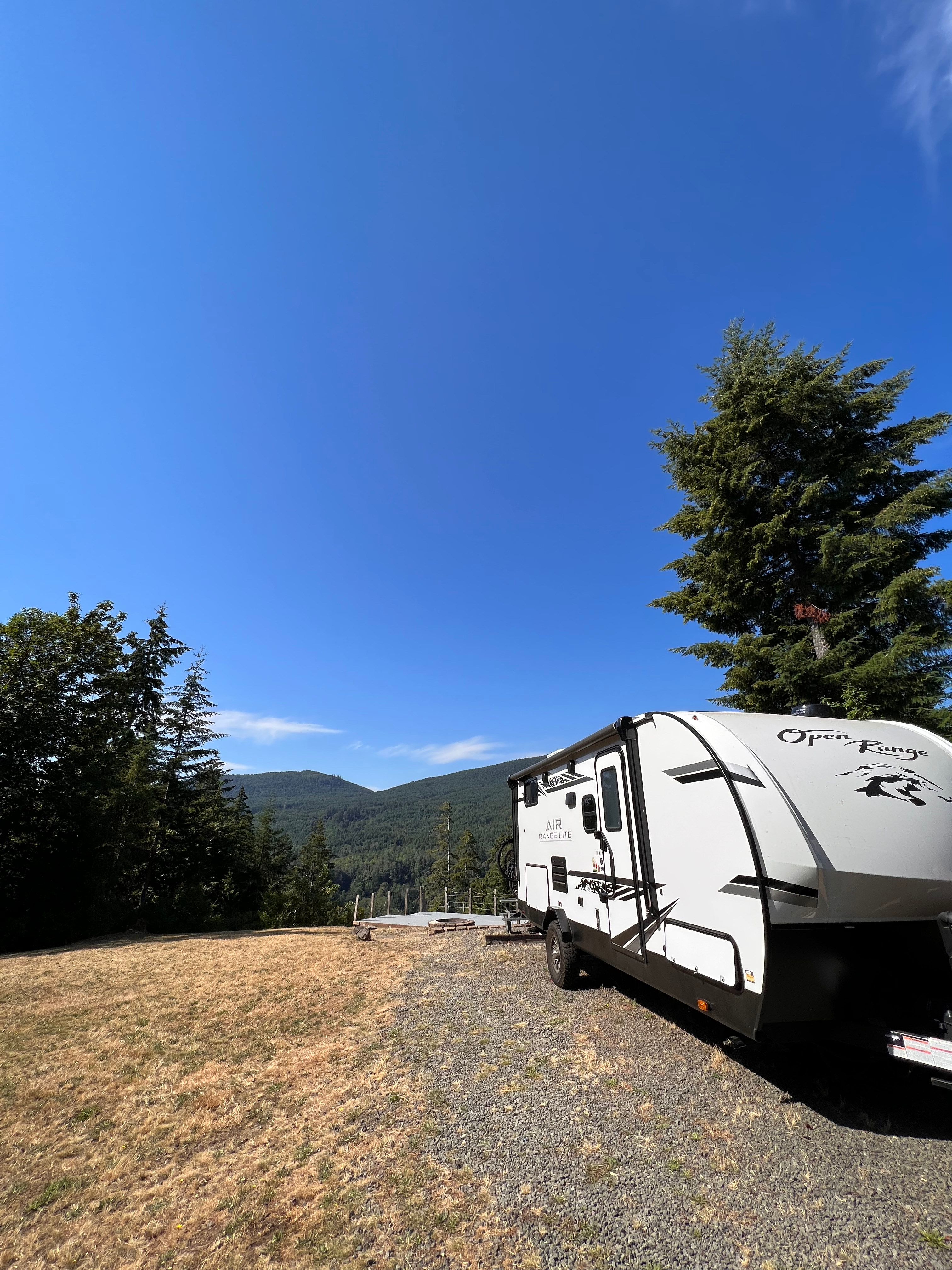 Our 19ft camper fit very well with plenty of room. 