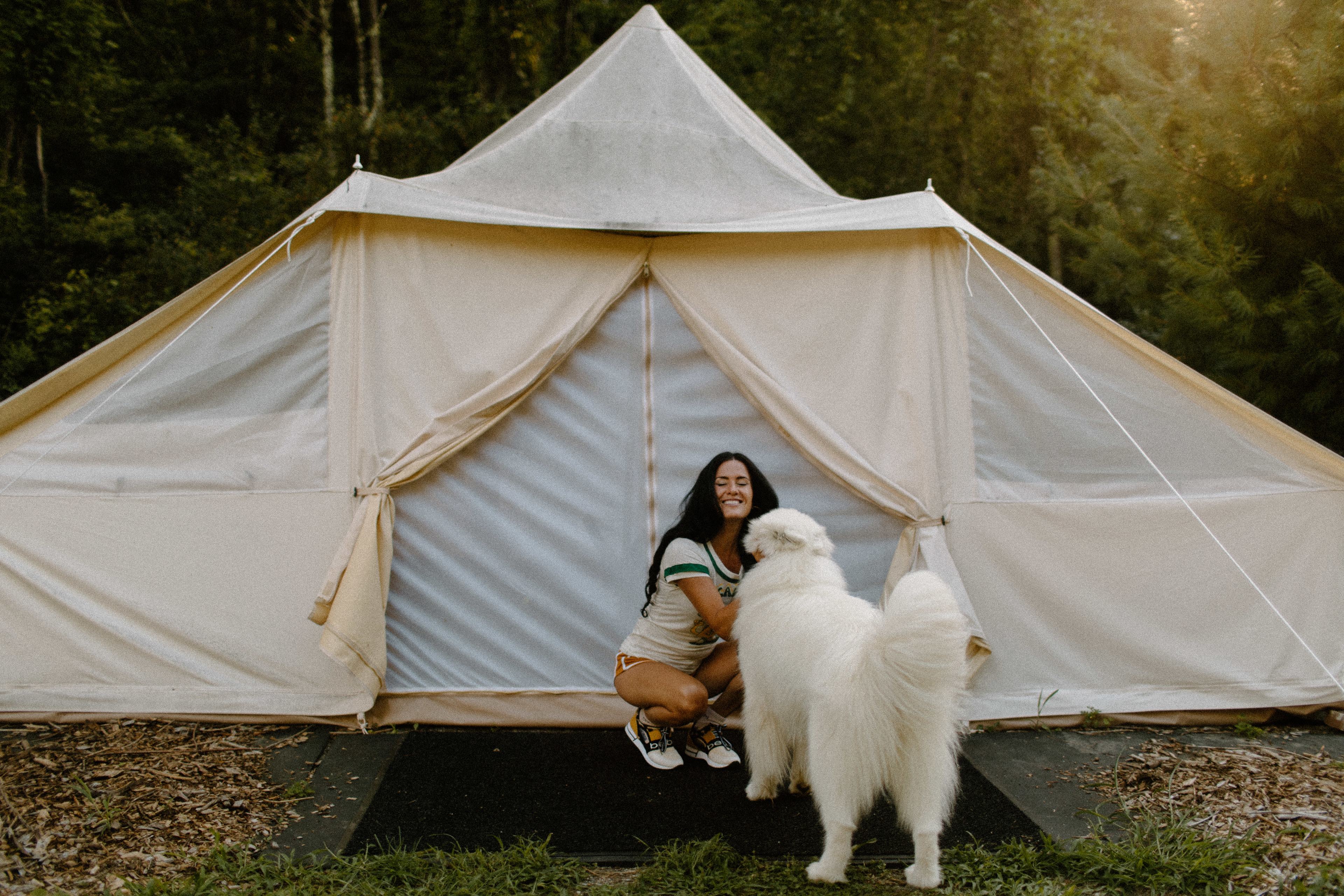Exterior of another tent