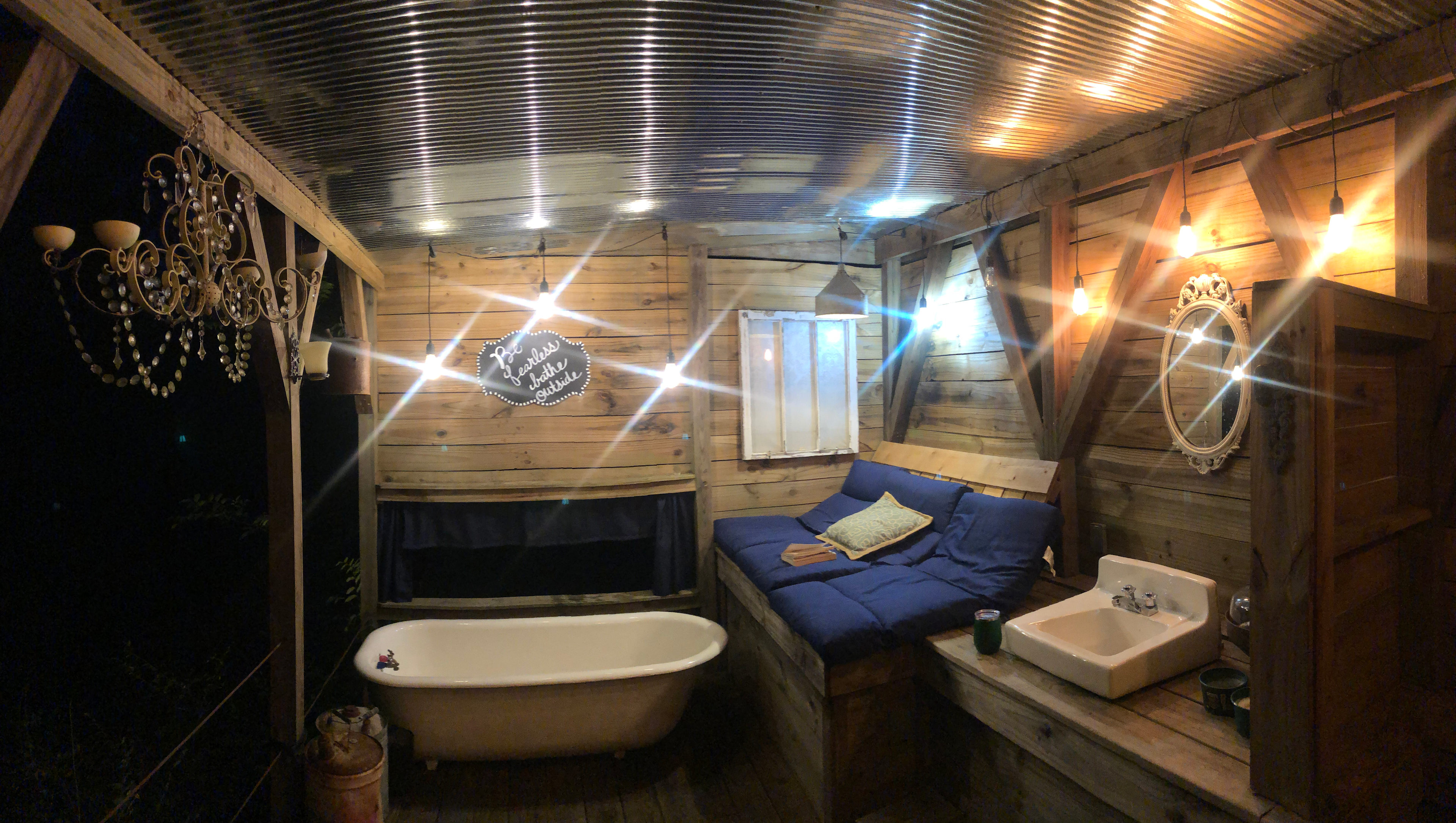 Bathhouse at night.  Pure bliss!