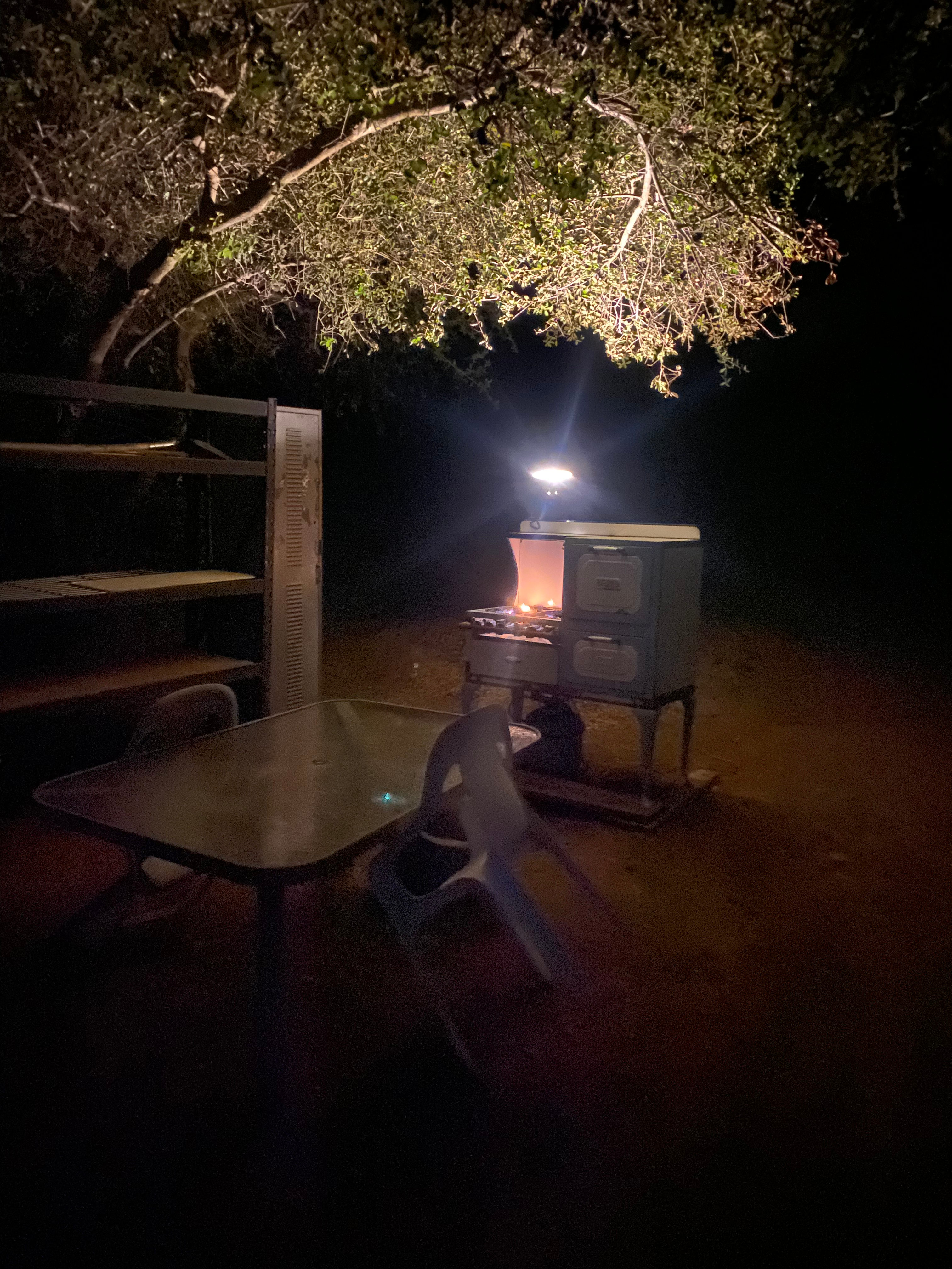 Site includes 1926 propane stove and oven for your home cooked meals 