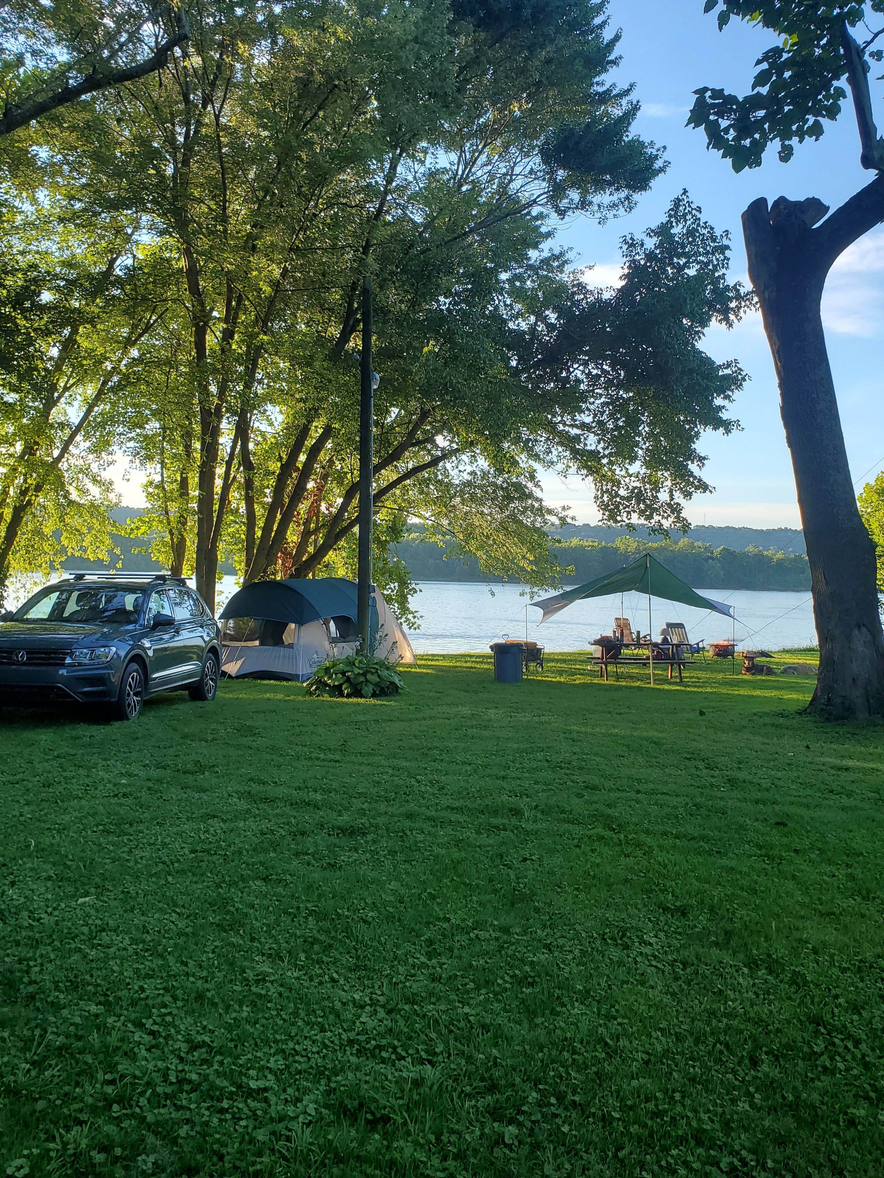 So comfy right on the river!