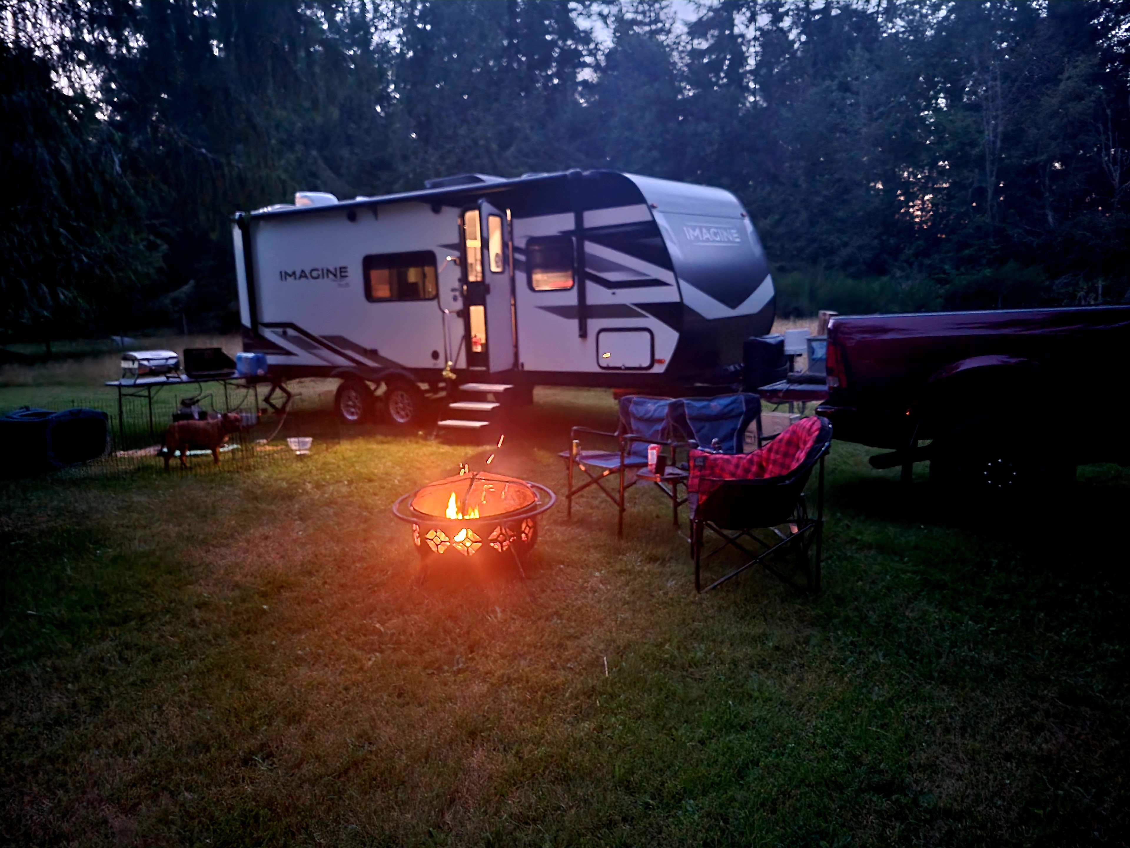 Our site in the evening 