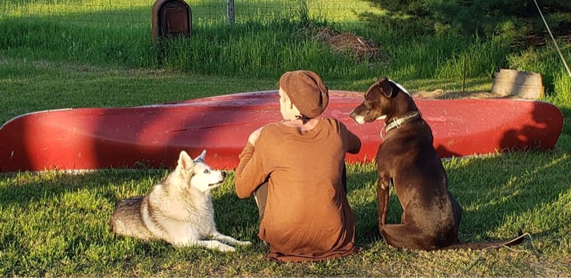 Go for a canoe or at least sit beside one with your dogs.