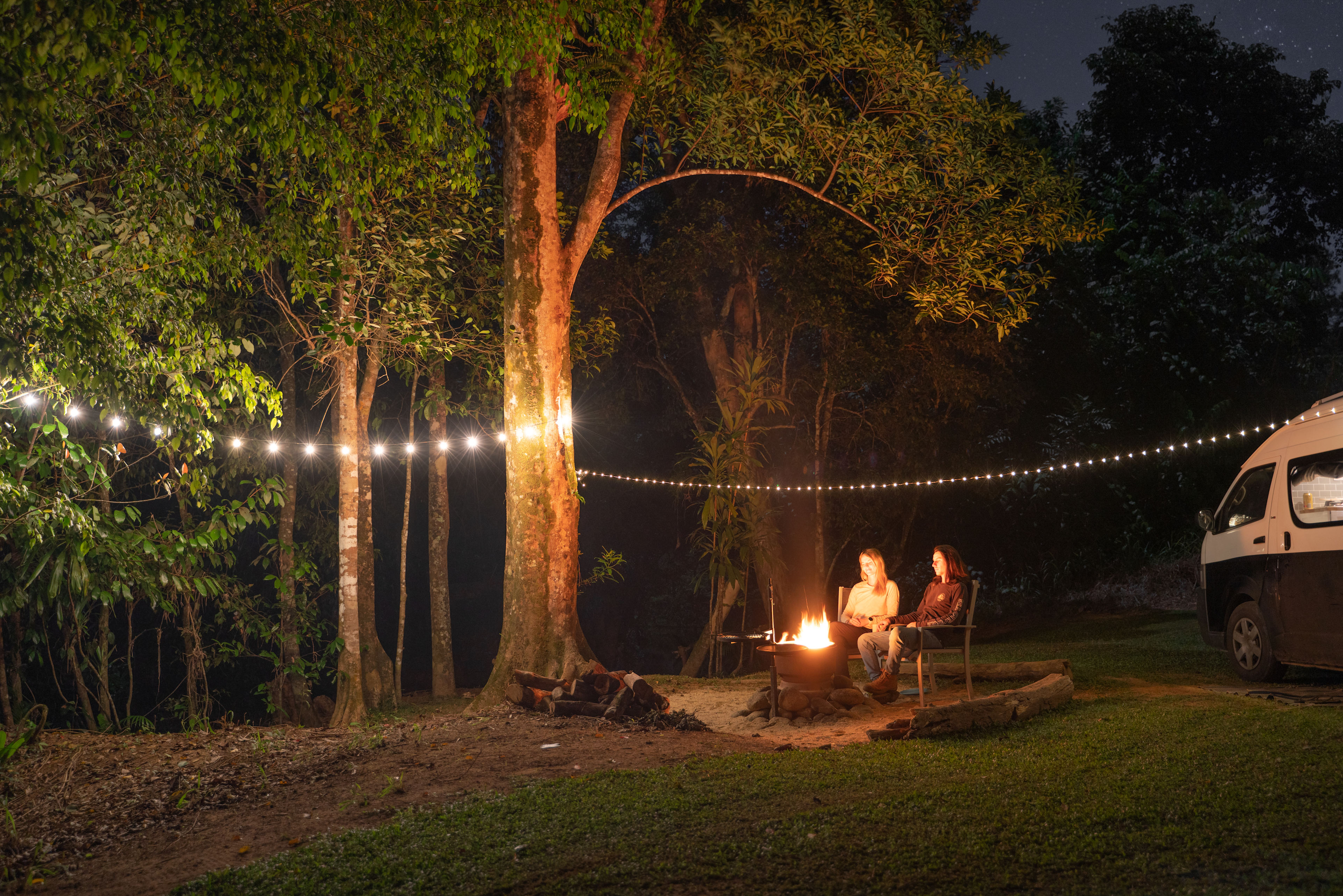 Campfire cooking facilities, chairs and solar lights supplied by hosts. 