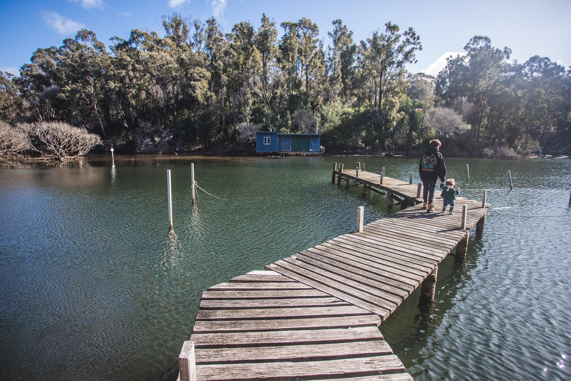 The beautiful Wonboyn lake - just 2min walk from the caravan