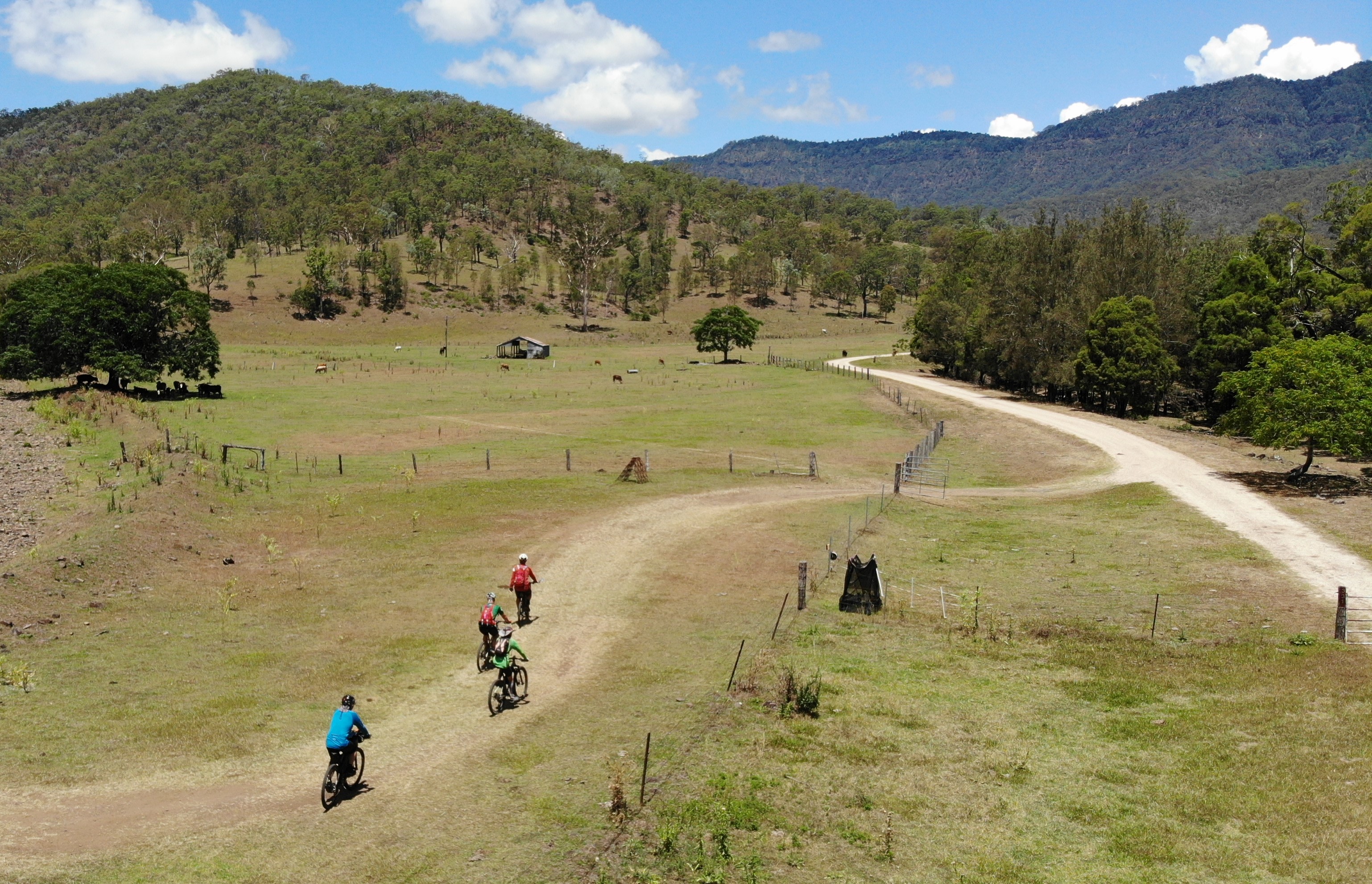 Cycling along maintained farm roads is welcome. These roads also extend into the mountains for those wanting a challenge
