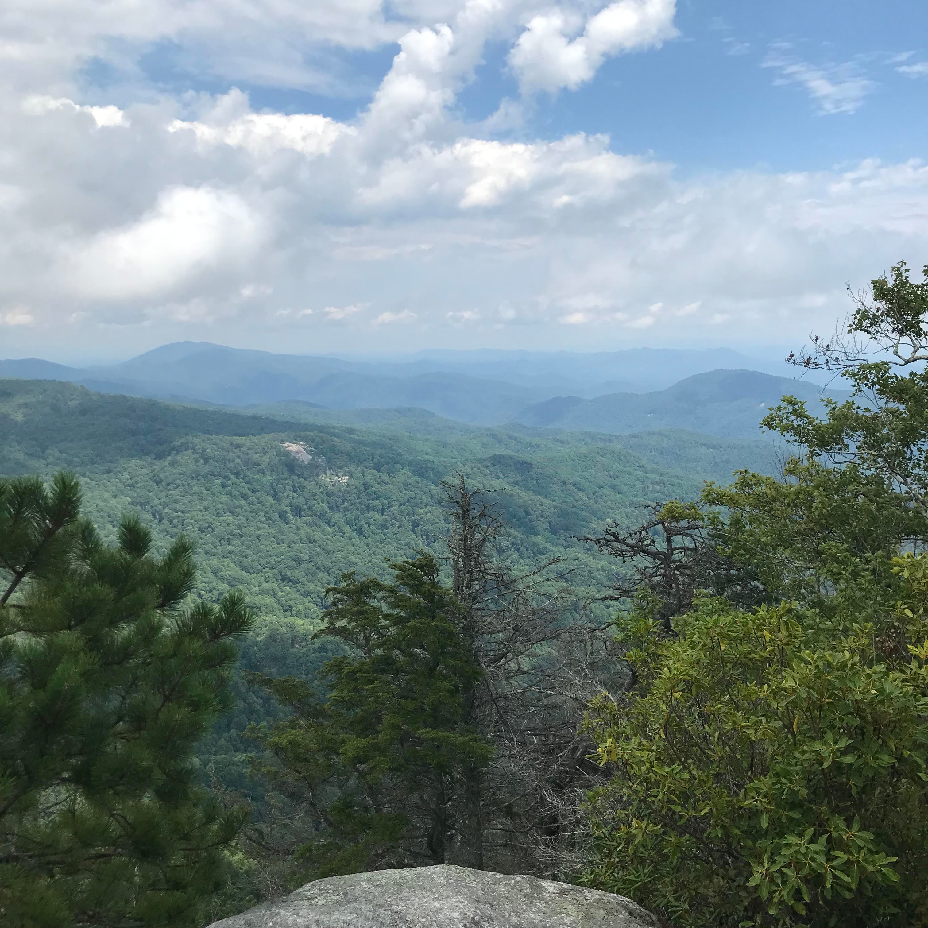 View from Eagle Rock,  1/2 mile up the road from campsites