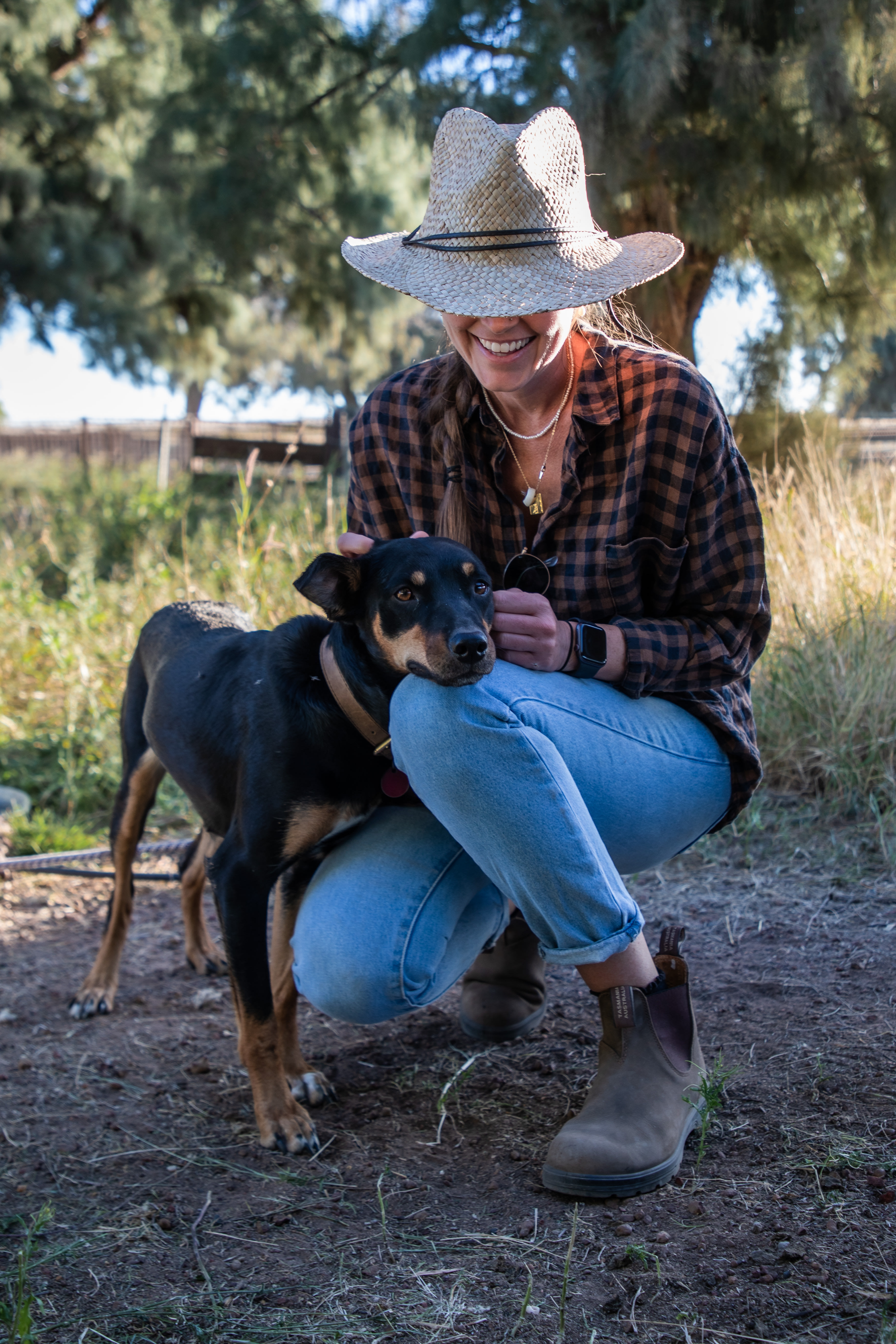 Make friends with the farm pups.