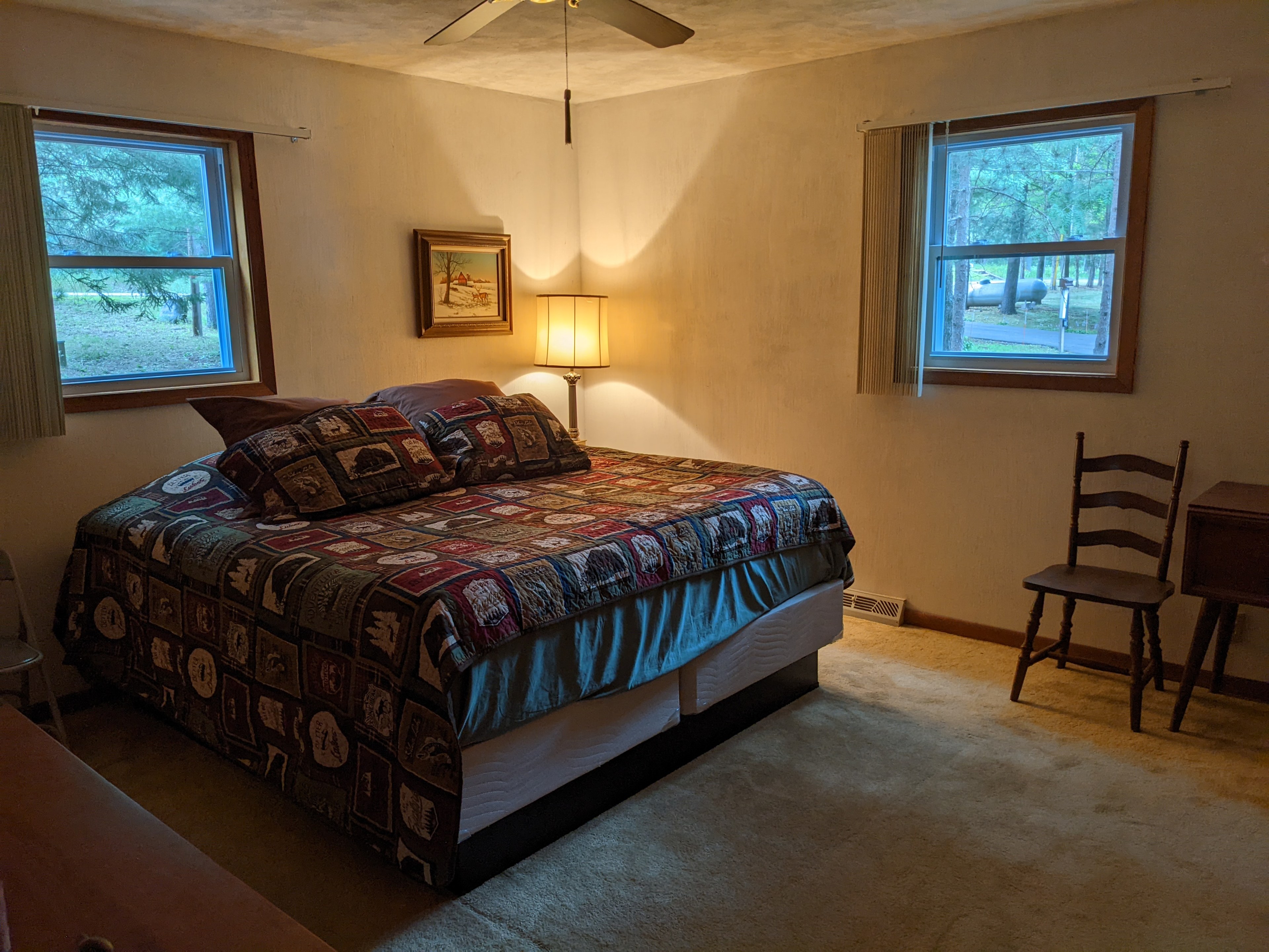 Master bedroom with king size bed