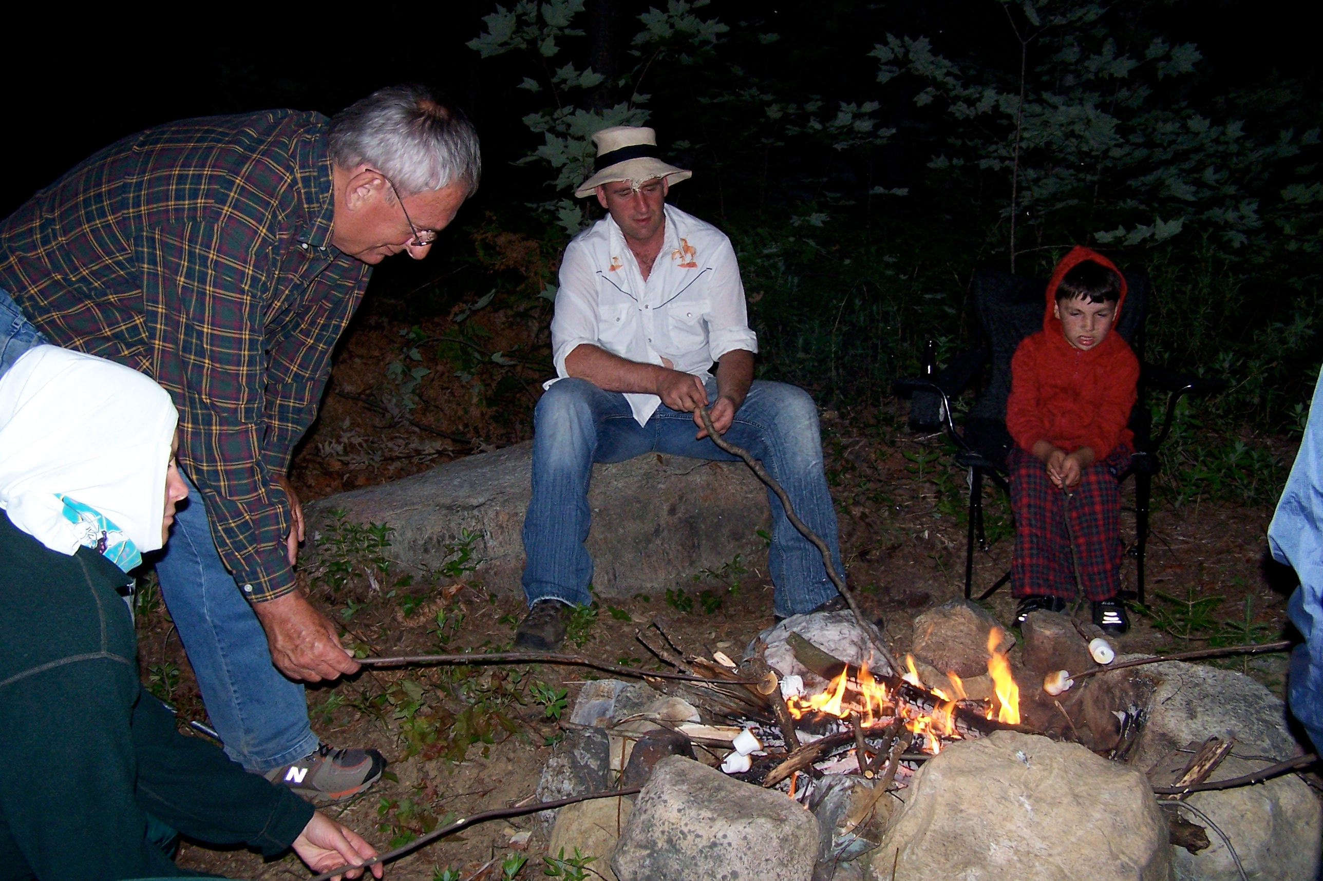 Campfire with Sleepy Children