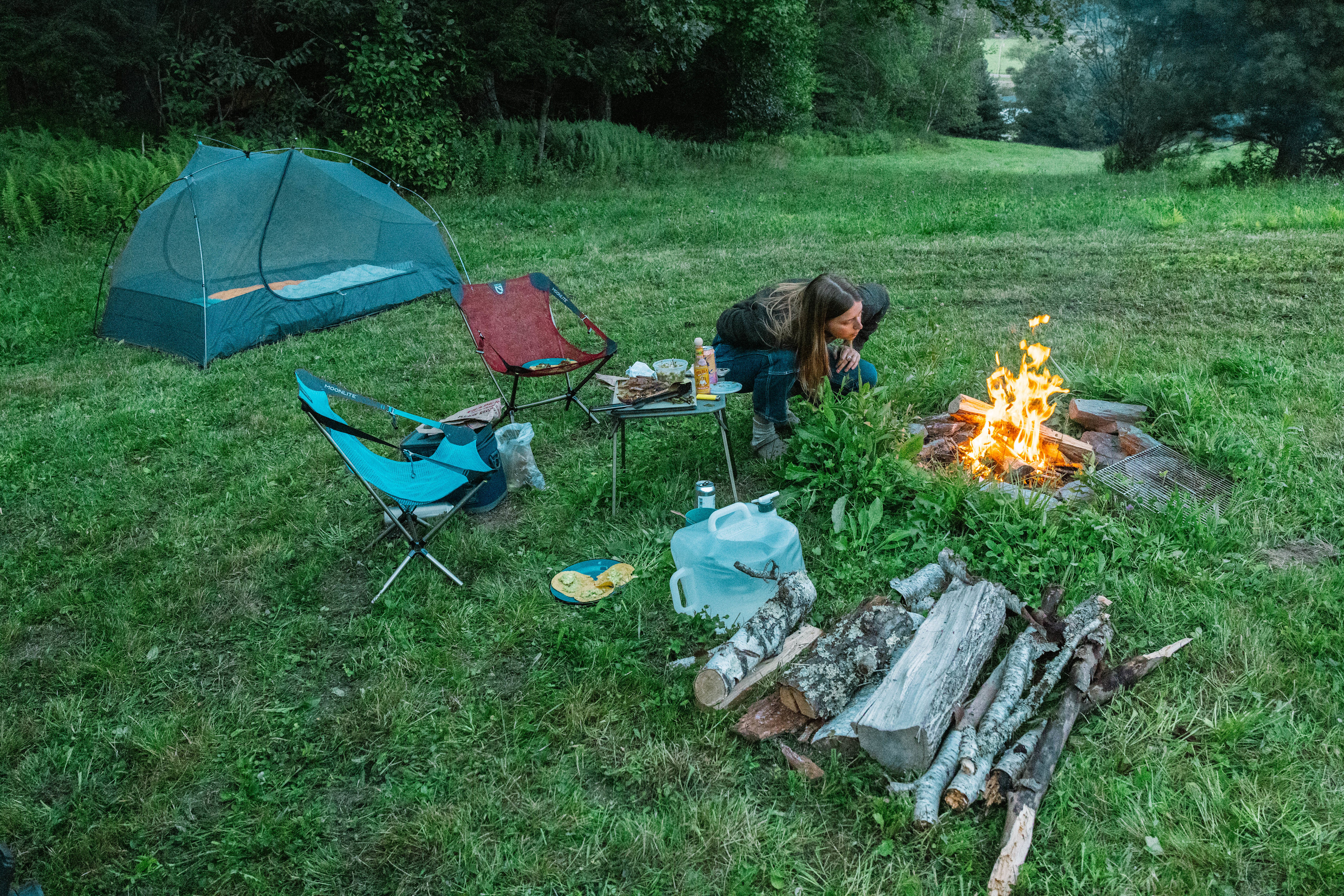 The small fire ring made for a perfect campfire.