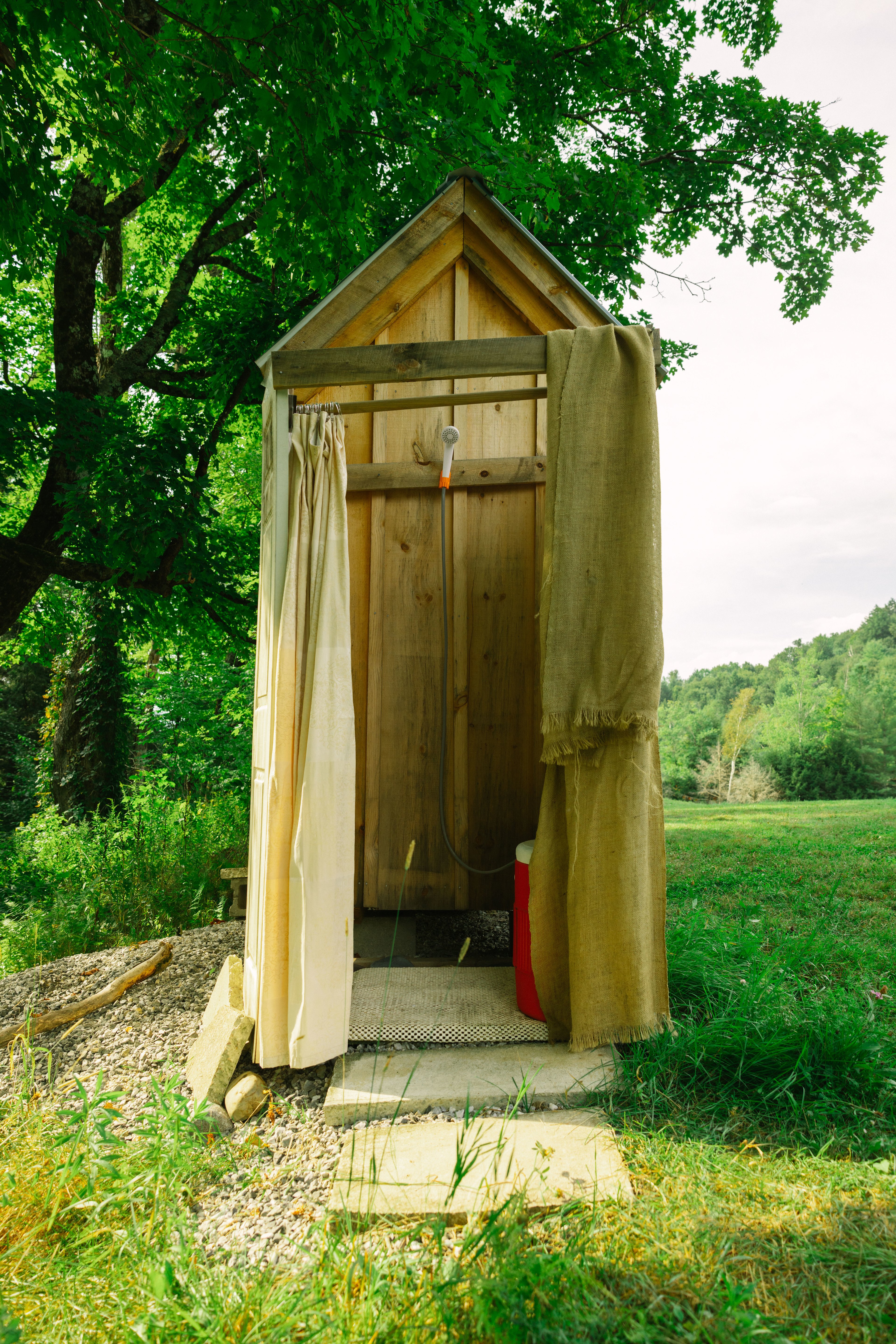 A look at the outdoor shower.