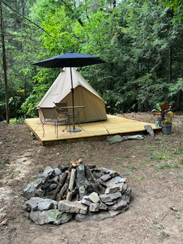 2 Person Bell Tent Campsite under the Pines