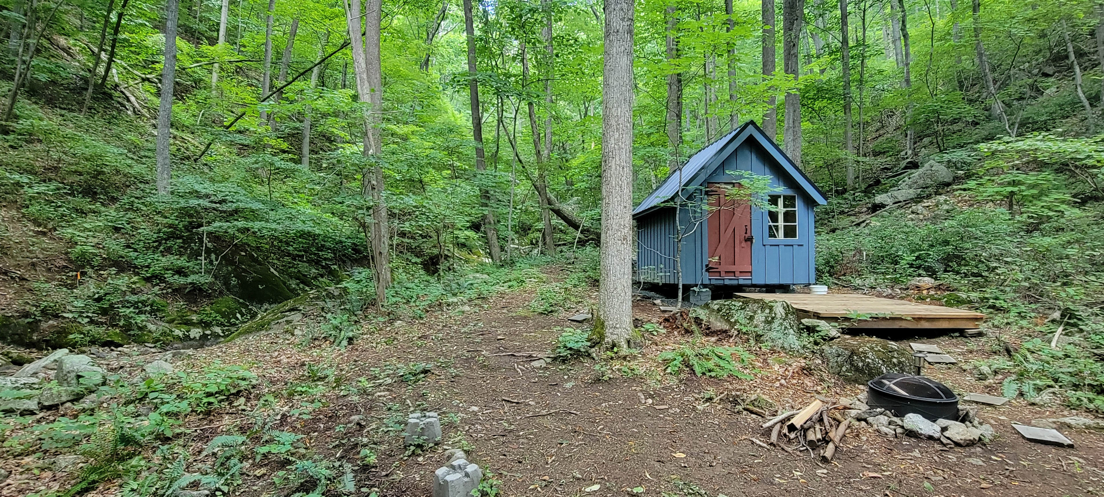 Tent platform next to stream and ~100Ft to waterfall