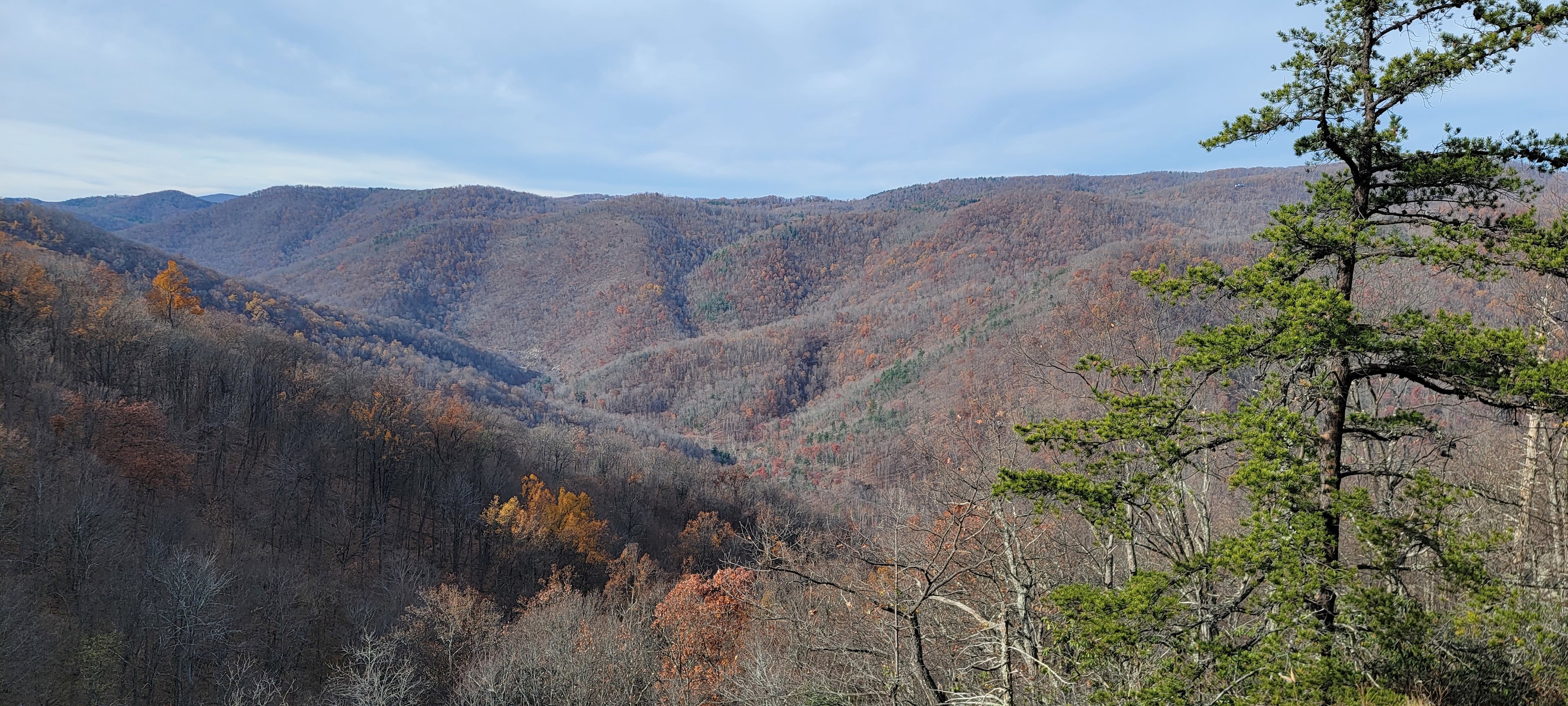 View of Meili Mountain from the top of Crabtree Falls