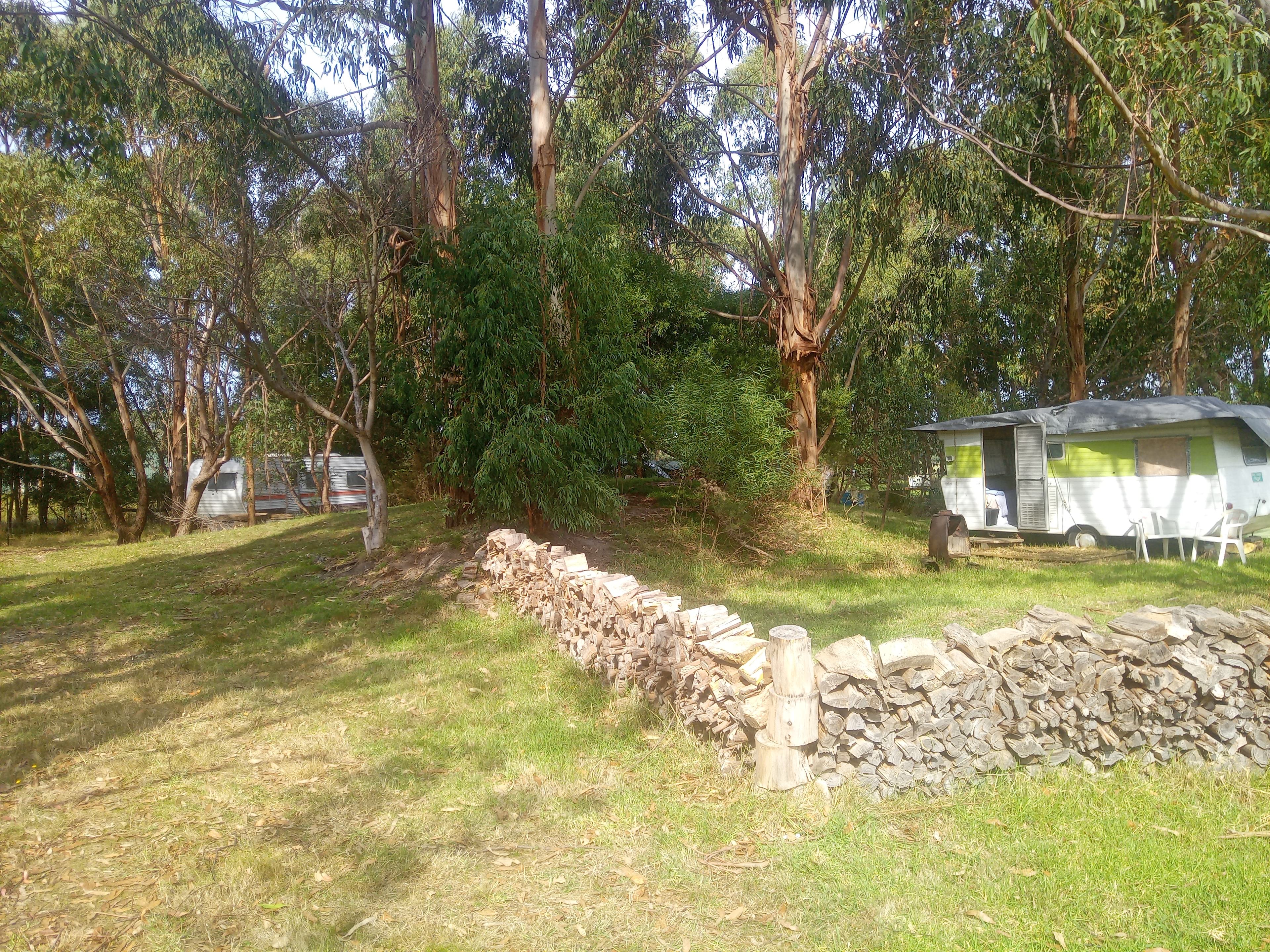 Caravans in camping area available to rent