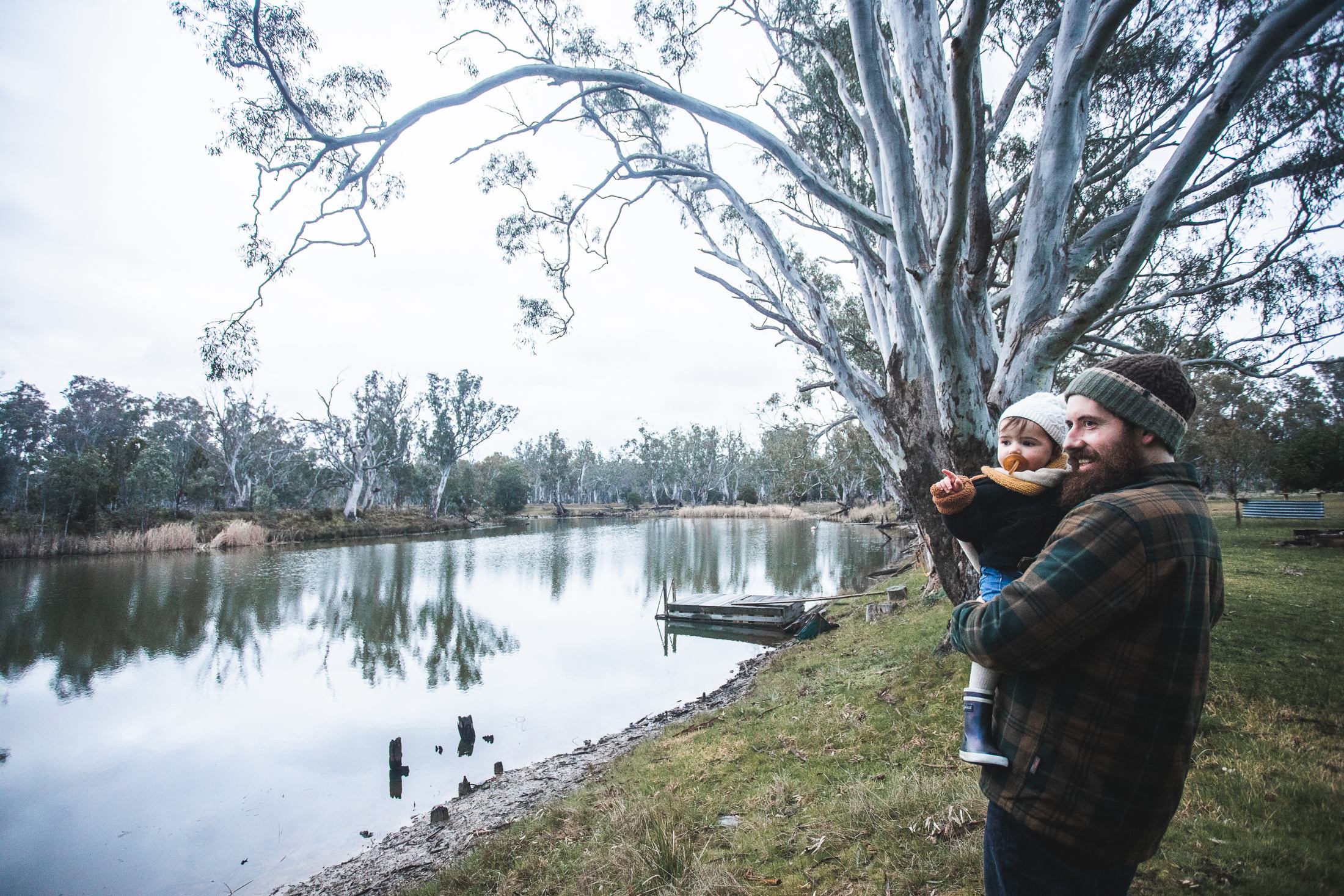 Contemplating the lovely river views