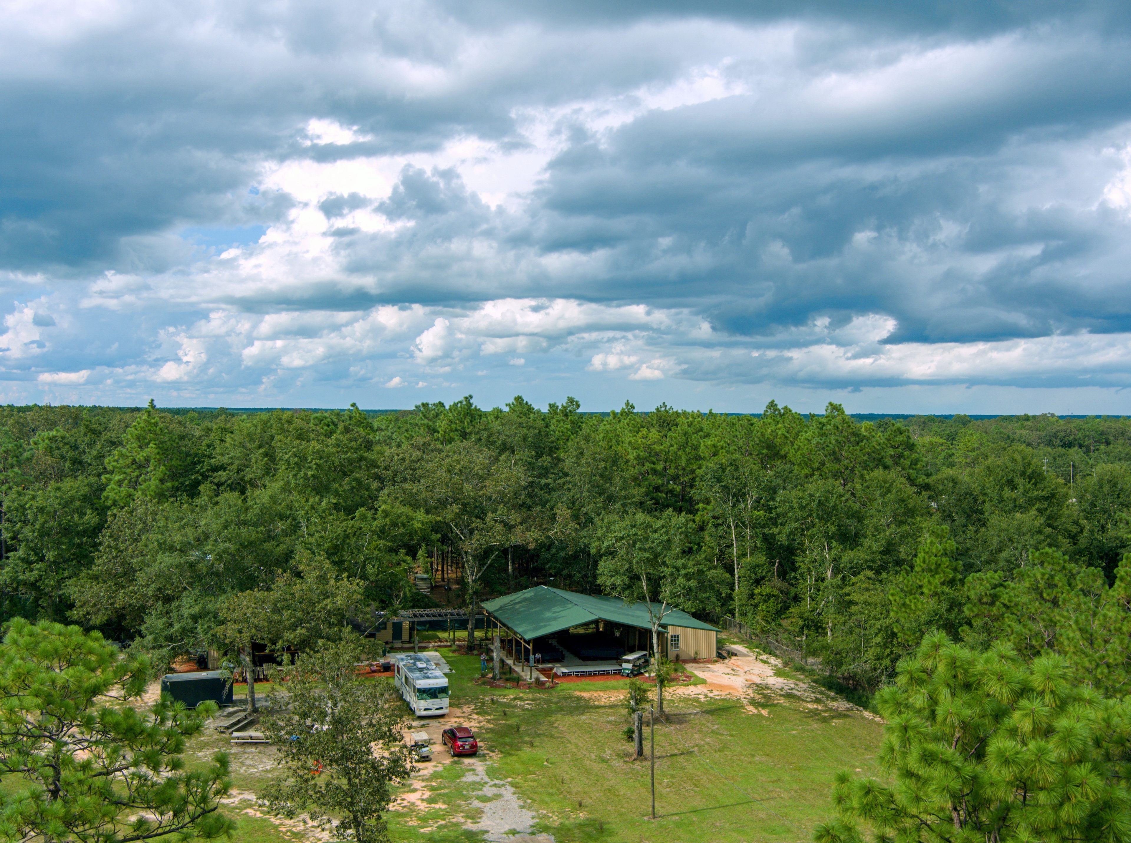 High angle view of the common area