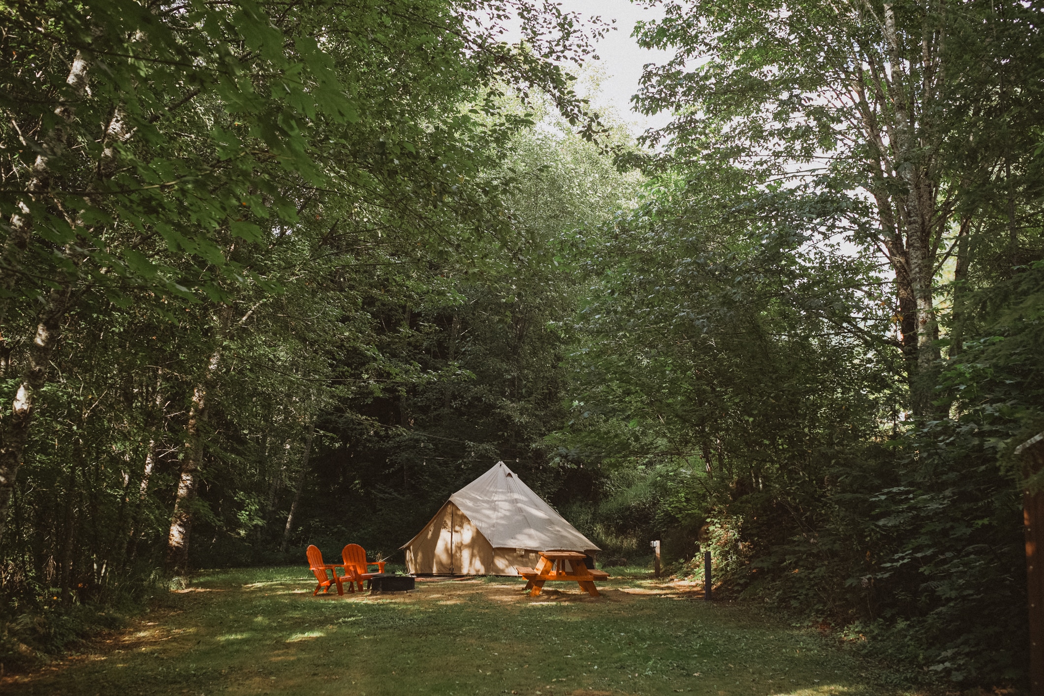 An overview of the Hipcamp glamp site.