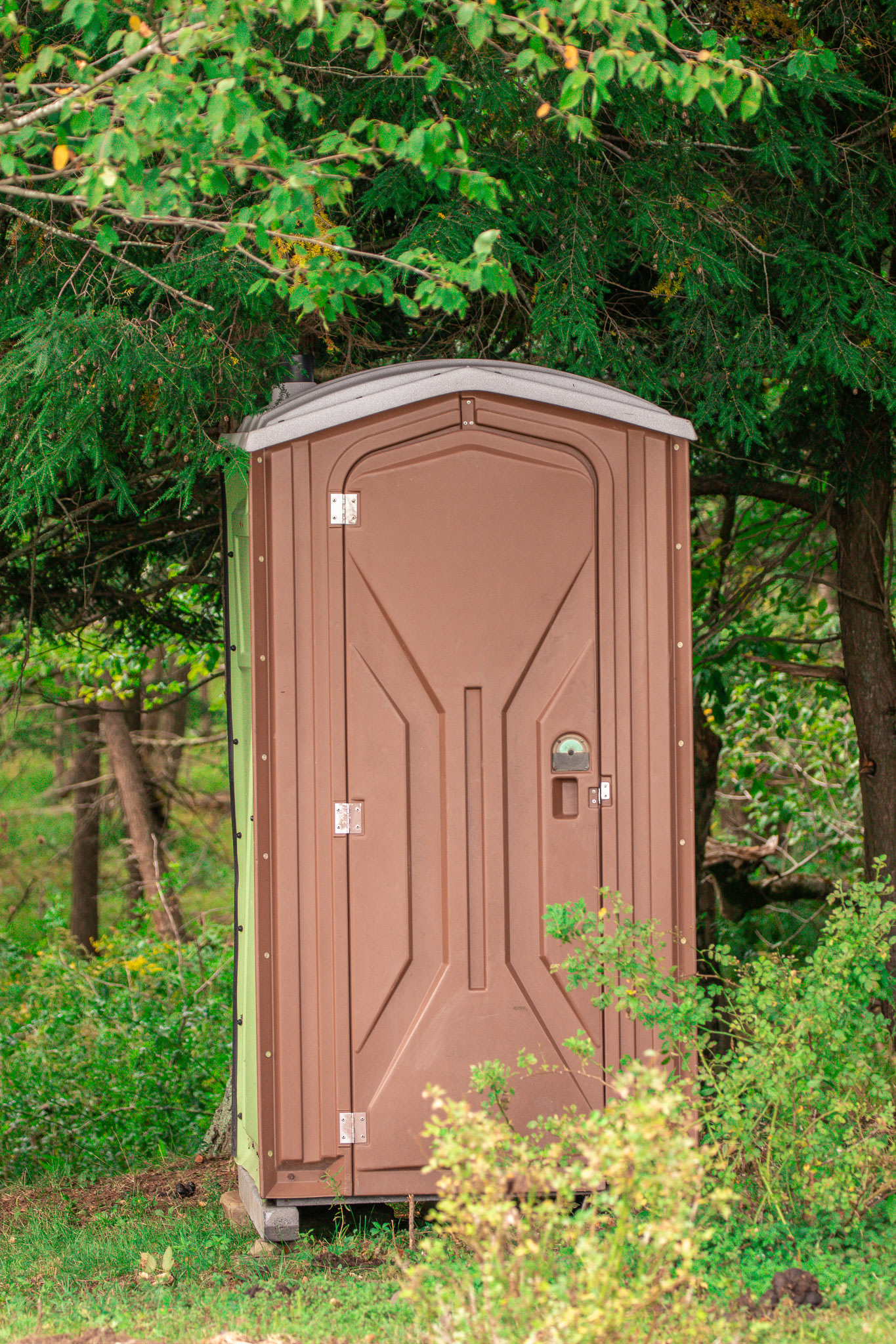 There is a porta potty on the property