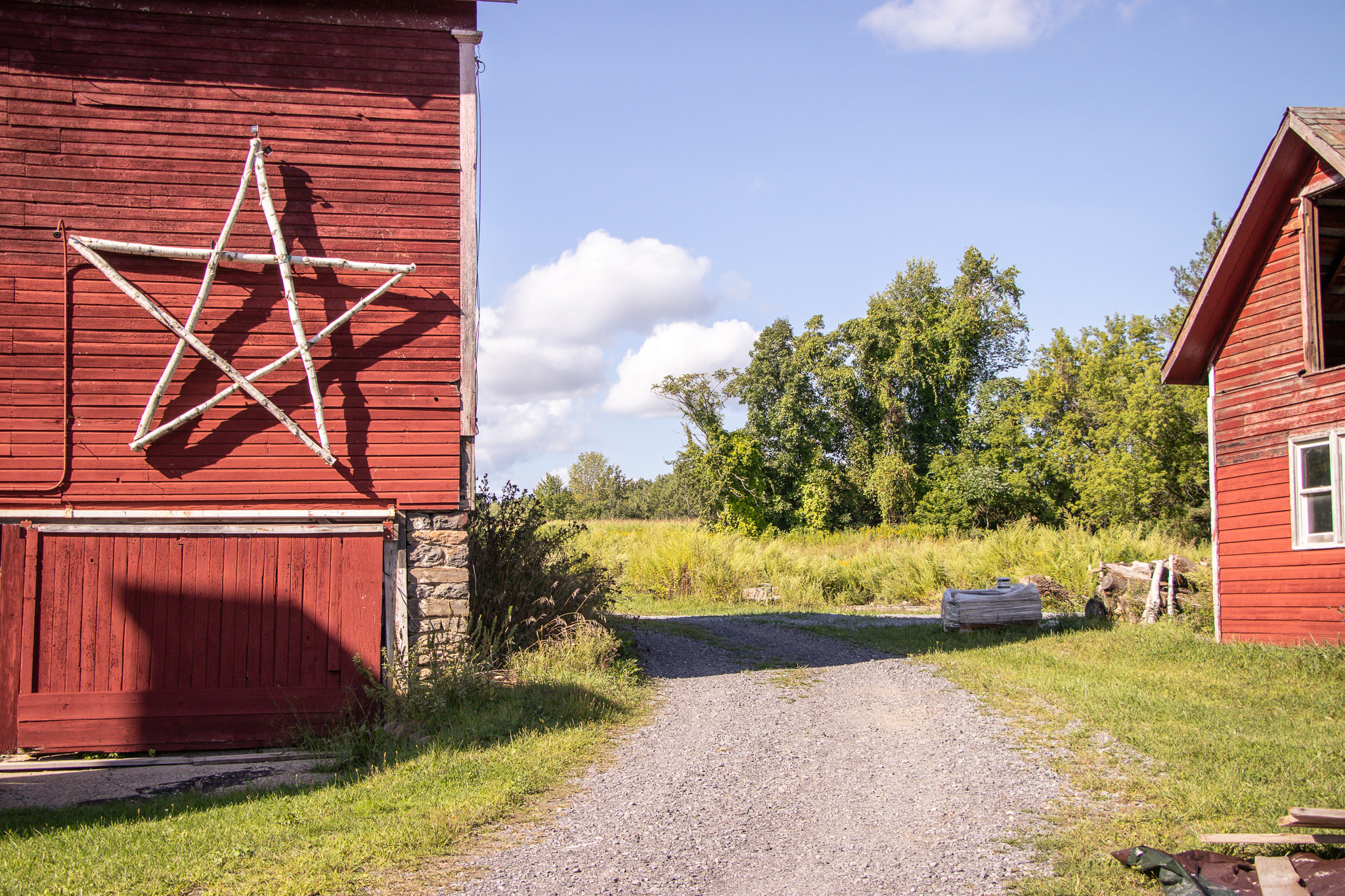 Driveway to where the campsite is