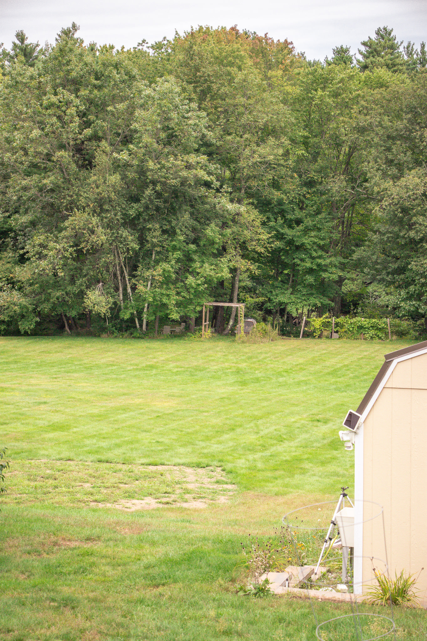 Follow the fenceline down to the campsite