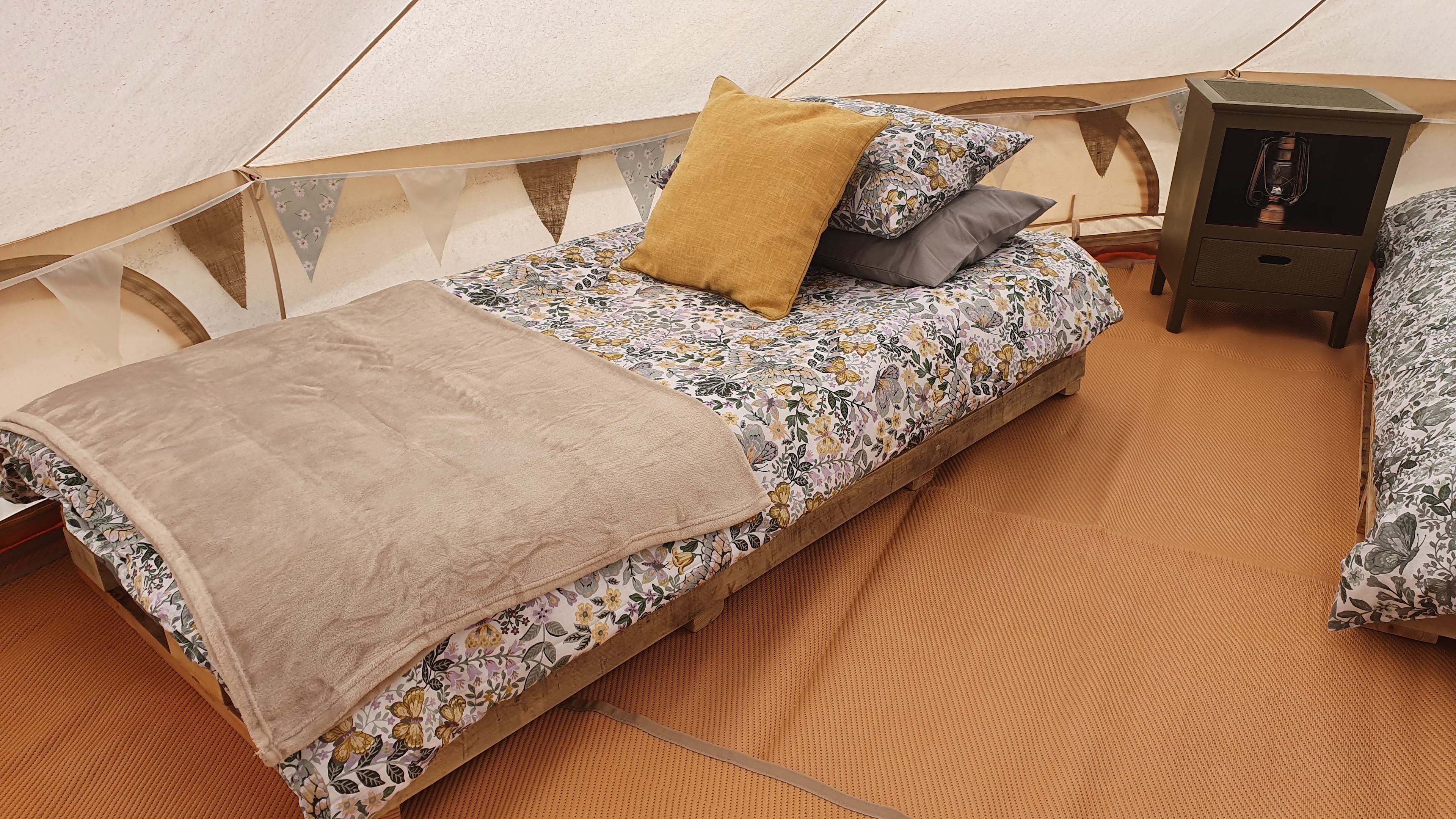 One of the single beds
