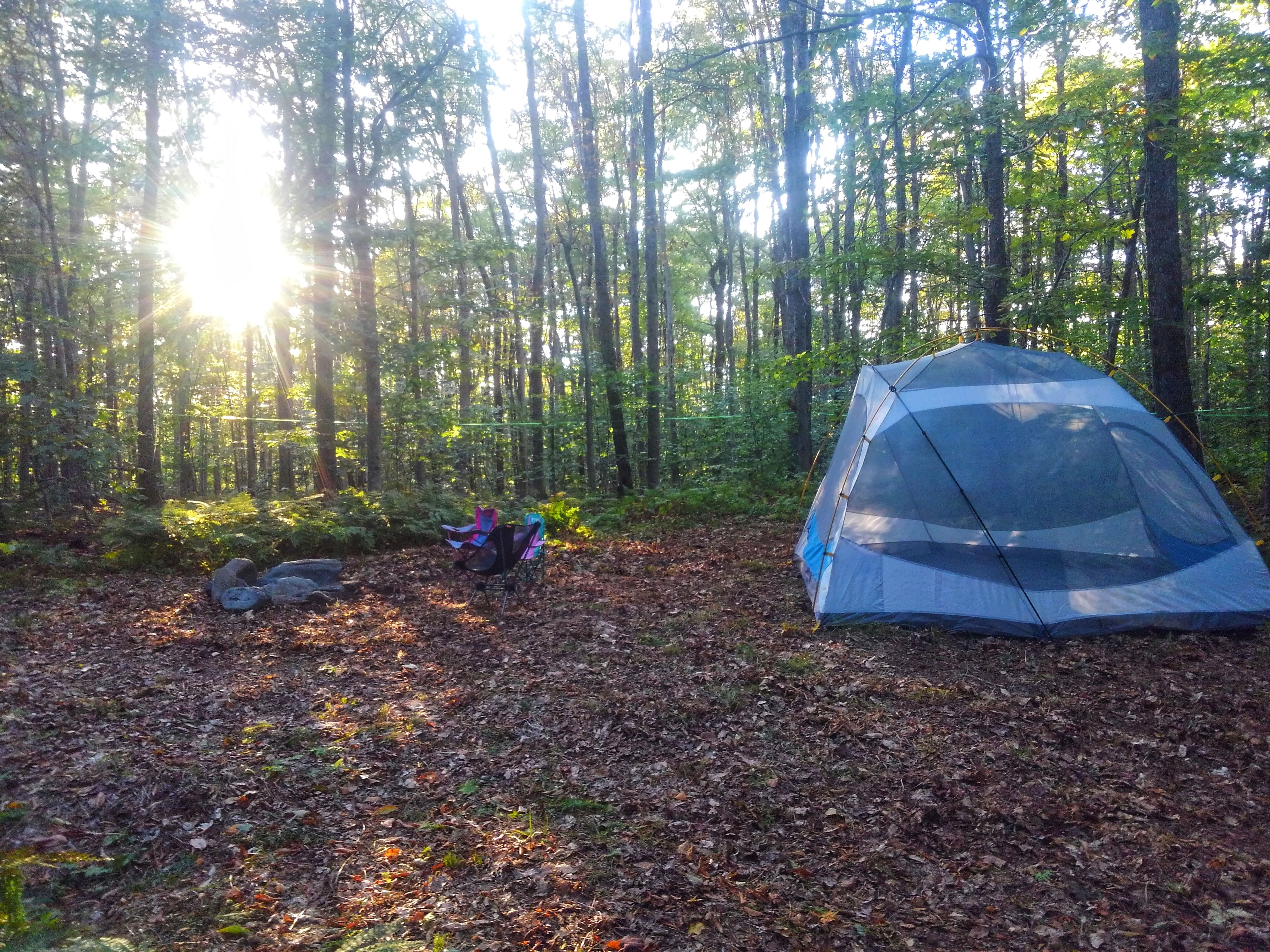 The beginning of a nice sunset from your hilltop campsite